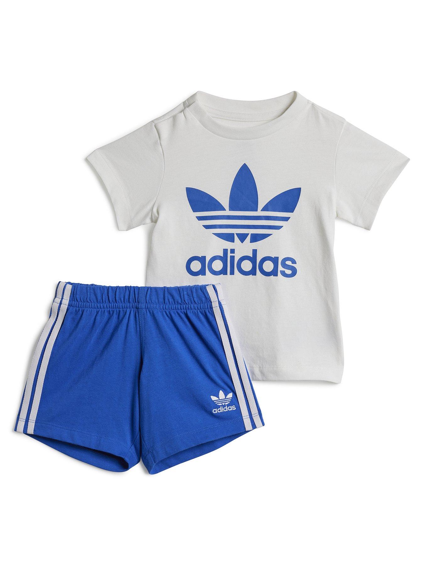 adidas-originals-infant-unisex-short-tee-set-bluewhitefront