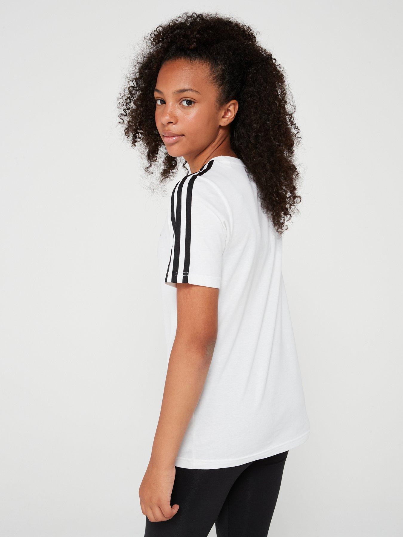 adidas-sportswear-junior-girls-essentials-3-stripe-t-shirt-whitestillFront