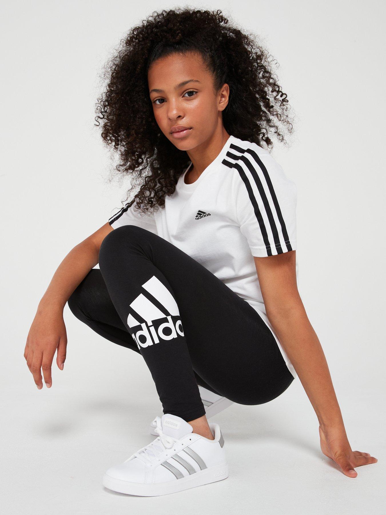 adidas-sportswear-junior-girls-essentials-3-stripe-t-shirt-whiteoutfit