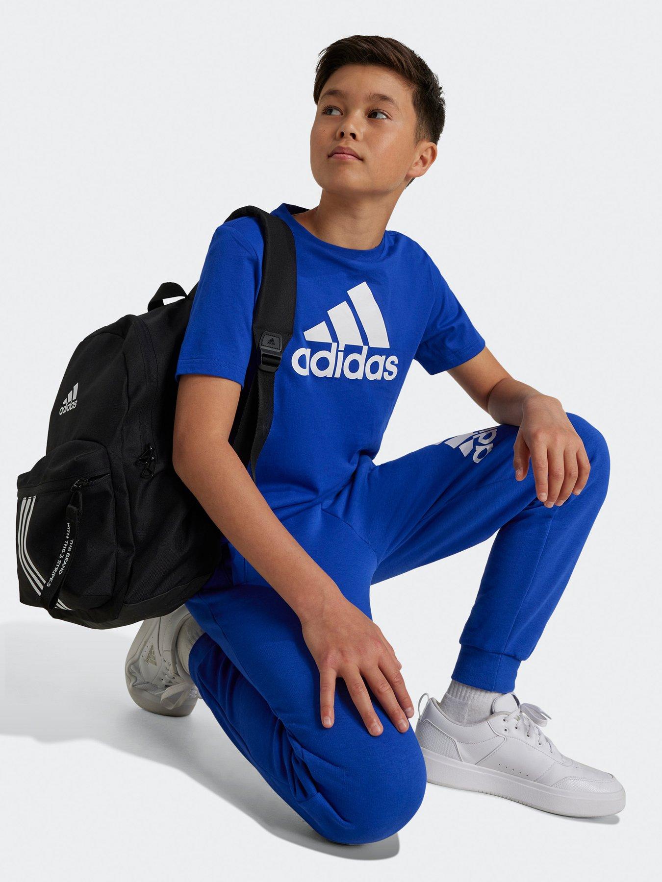 adidas-sportswear-junior-boys-essentials-big-logo-t-shirt-bluestillFront