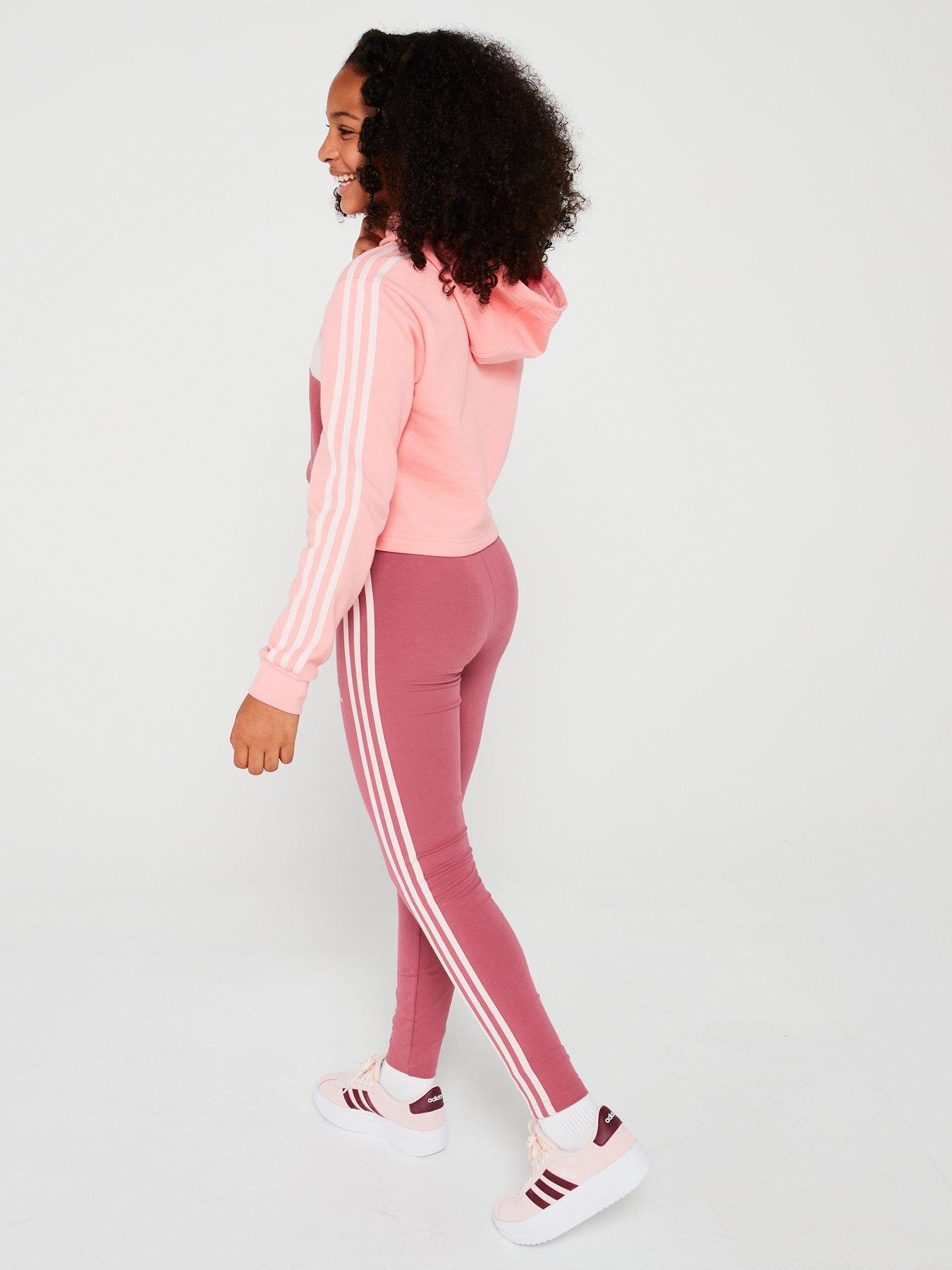 adidas-sportswear-junior-girls-3-stripe-hoodie-and-legging-set-pinkstillFront