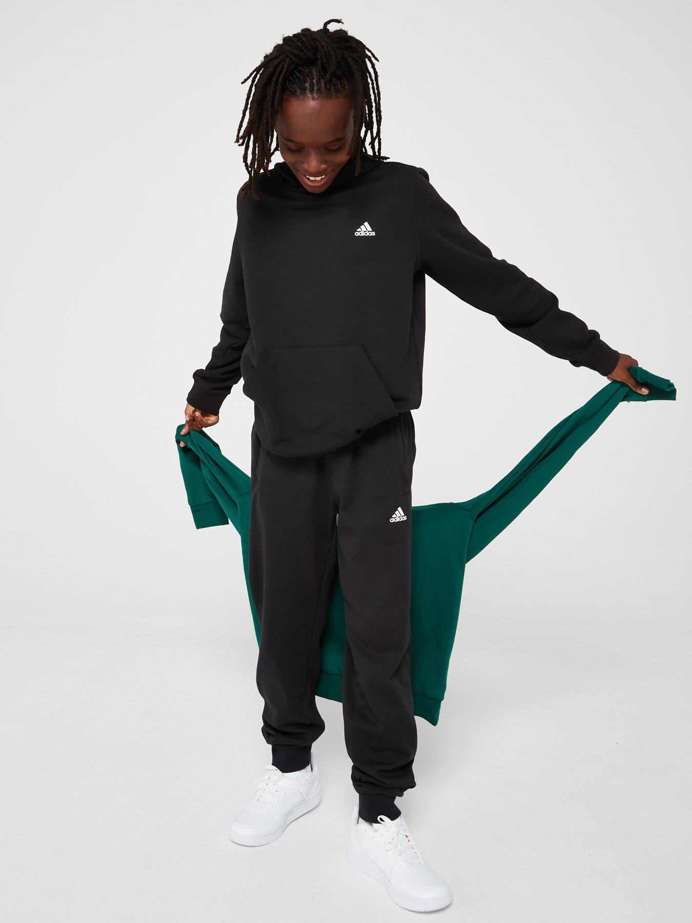 adidas-sportswear-junior-unisex-essentials-overhead-hoodie-black