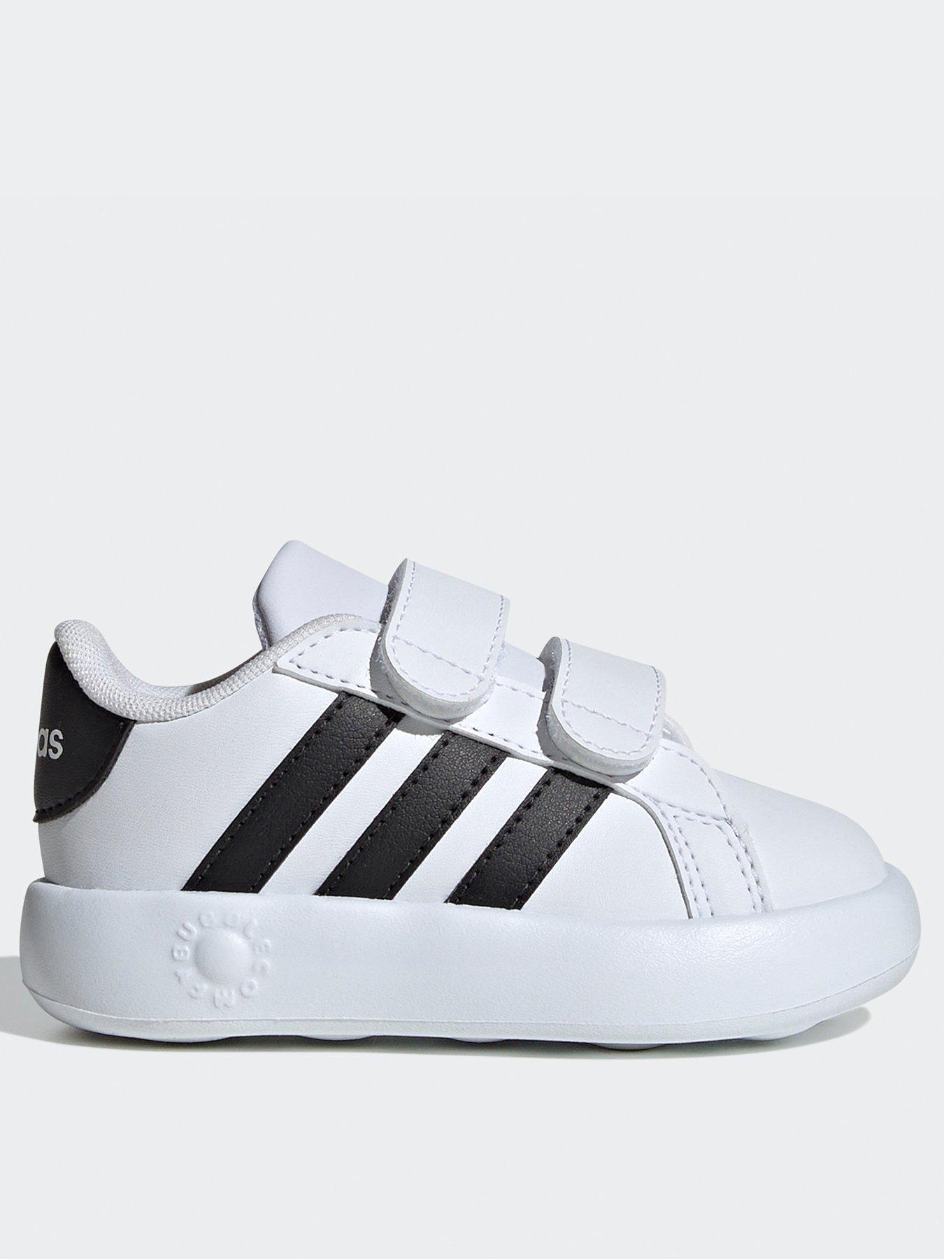 adidas Sportswear Infant Grand Court 20 Velcro Trainers - White/Black