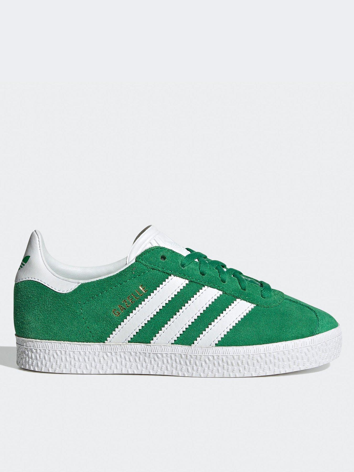 Image of adidas Originals Kids Unisex Gazelle Trainers - Green