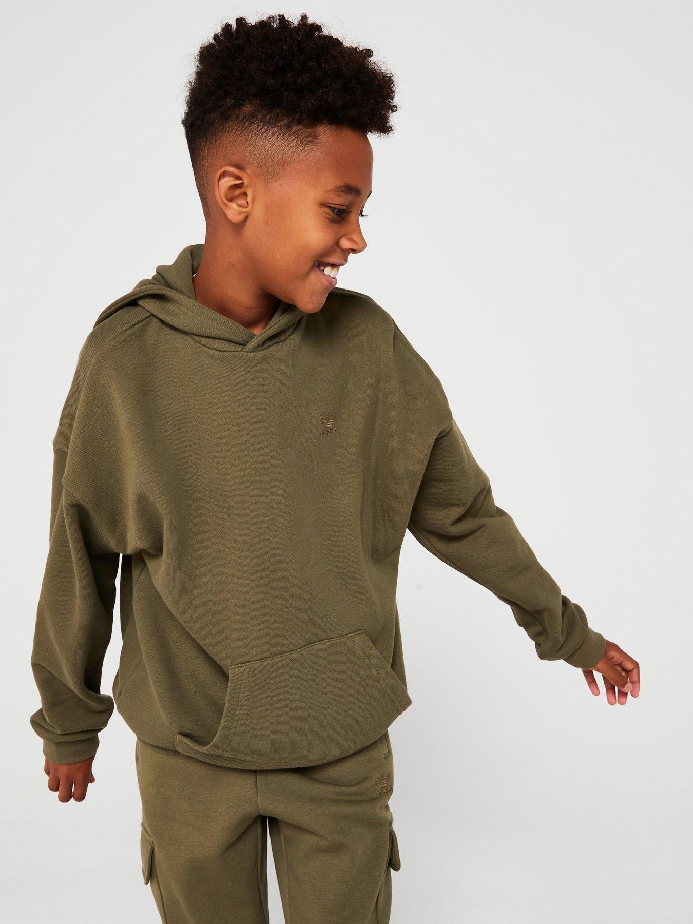 adidas-originals-junior-kids-overheadnbsphoodie-khakifront