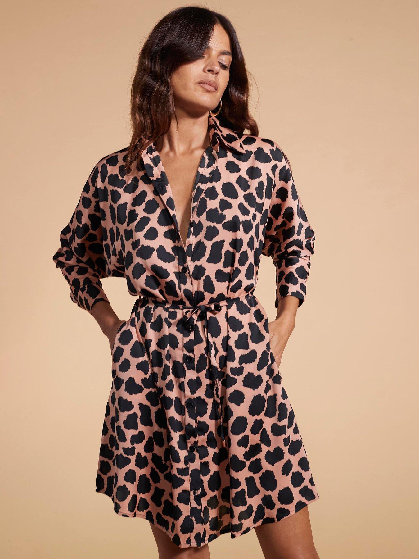 dancing-leopard-mini-cloud-print-mini-shirt-dress-beigeback