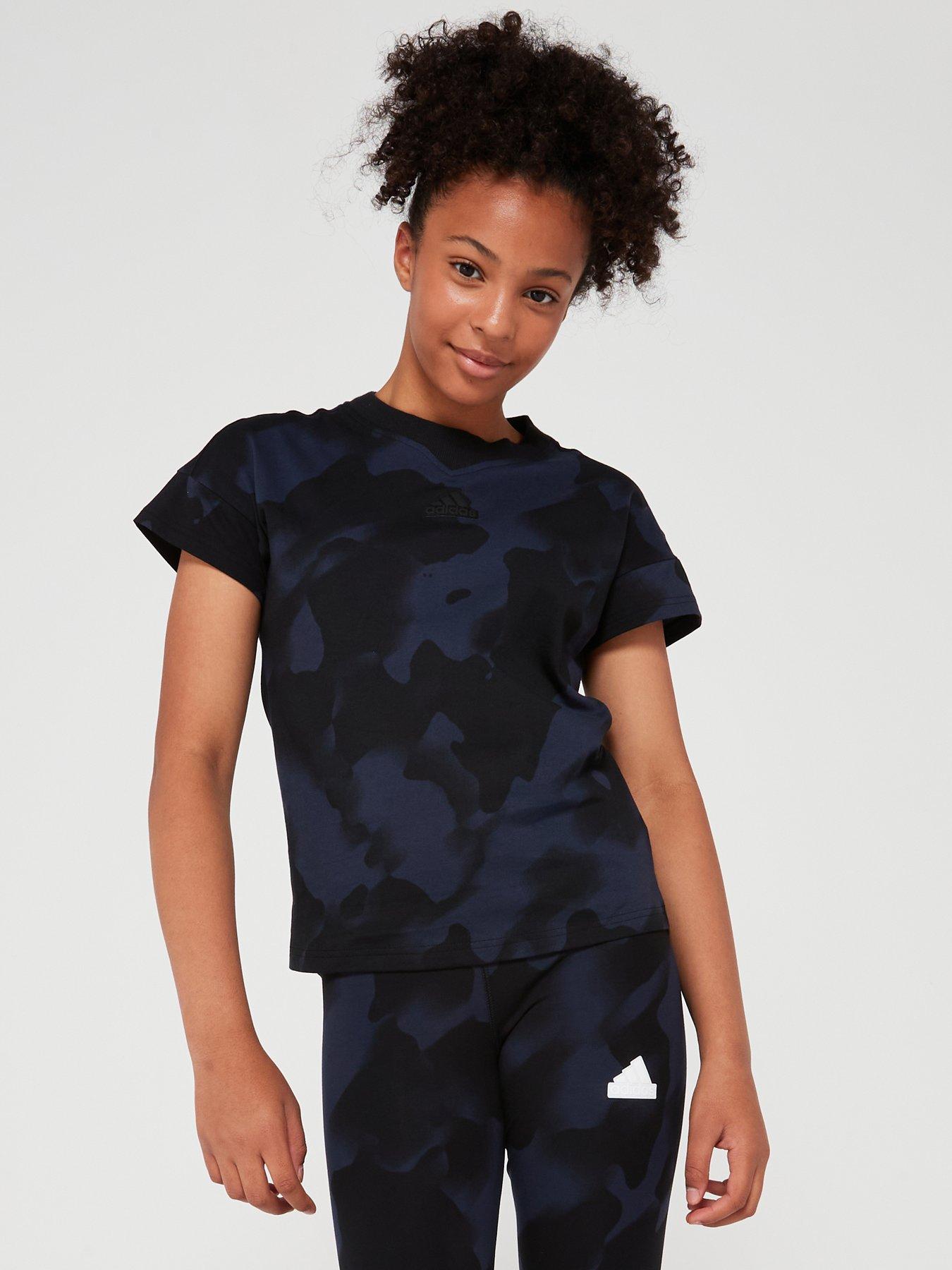 adidas-sportswear-junior-girls-future-icons-t-shirt-blackfront