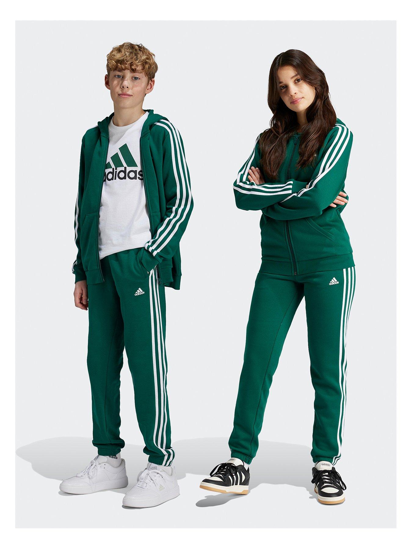 adidas-sportswear-junior-boys-essentials-3-stripe-fleece-pant-green