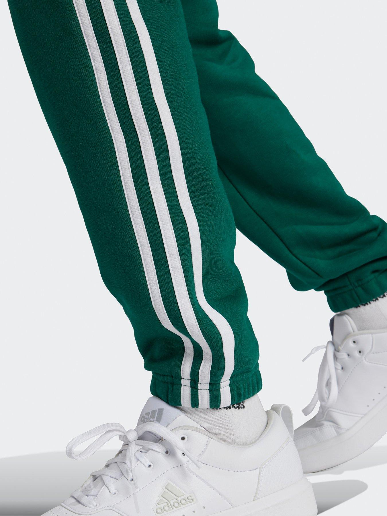 adidas-sportswear-junior-boys-essentials-3-stripe-fleece-pant-greendetail