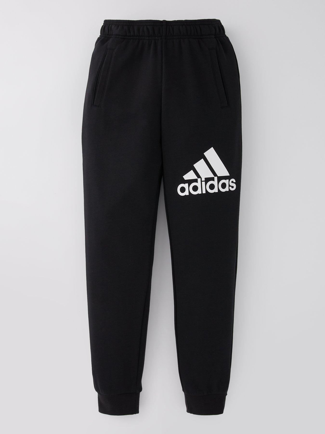 Black adidas joggers junior sale