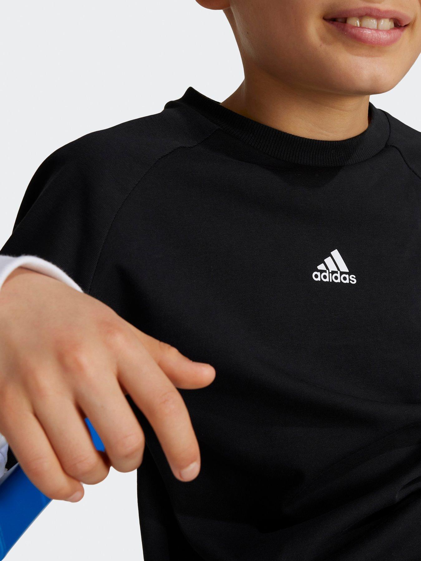 adidas-sportswear-junior-boys-express-2in1-logn-sleeve-t-shirt-blackoutfit