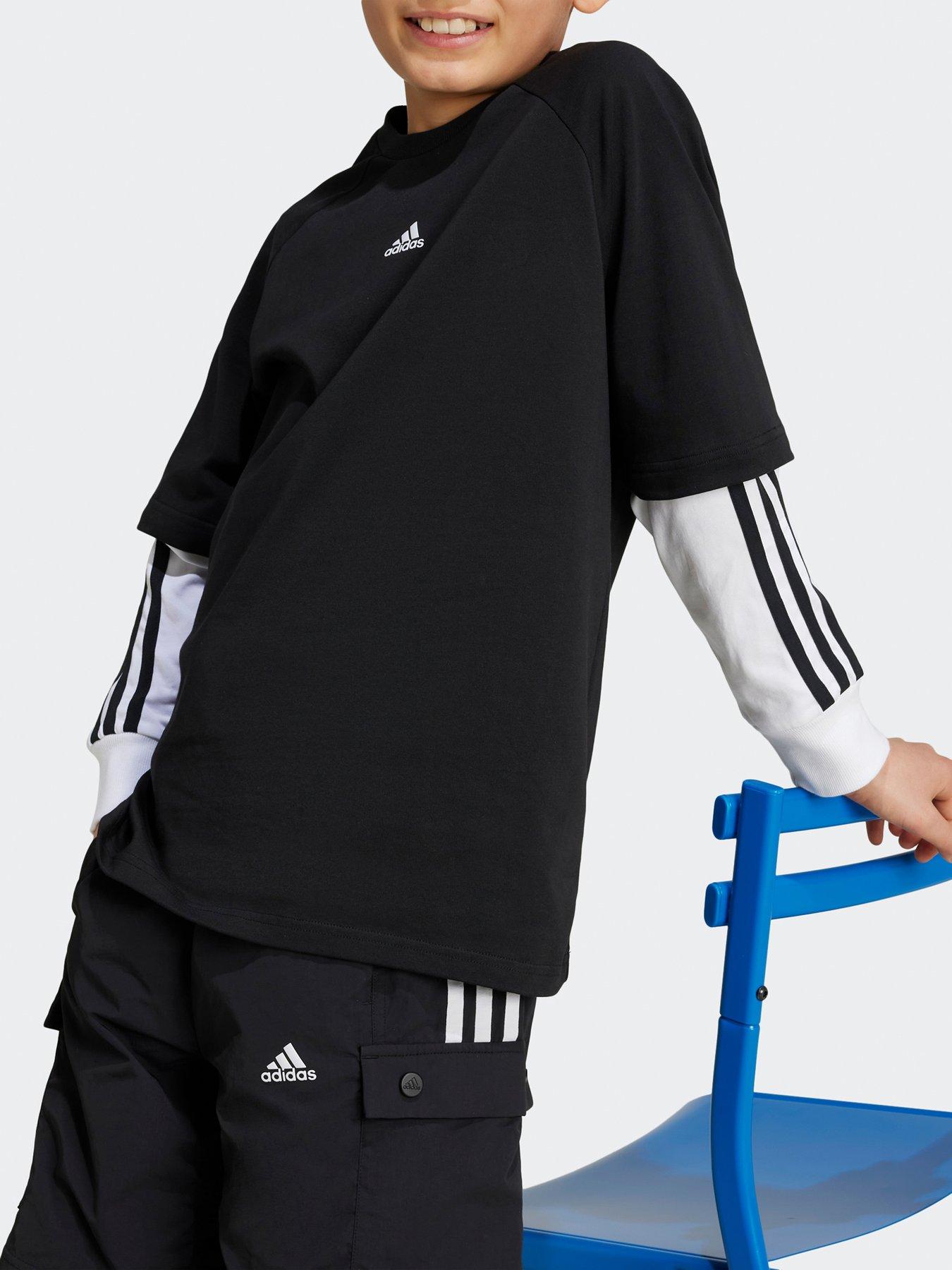 adidas-sportswear-junior-boys-express-2in1-logn-sleeve-t-shirt-blackdetail