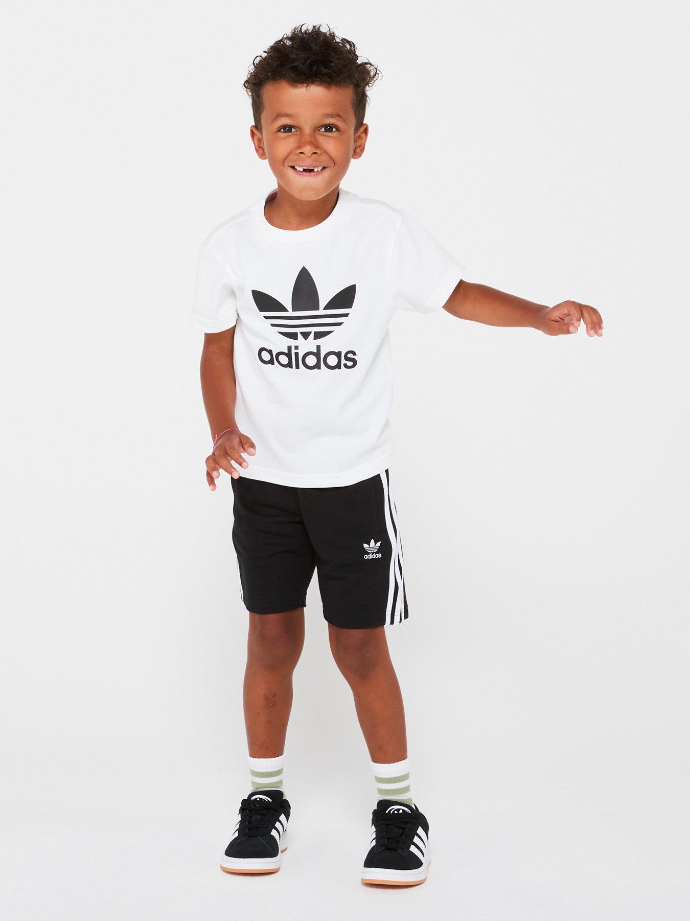 adidas-originals-unisex-kids-short-tee-set-blackwhtie