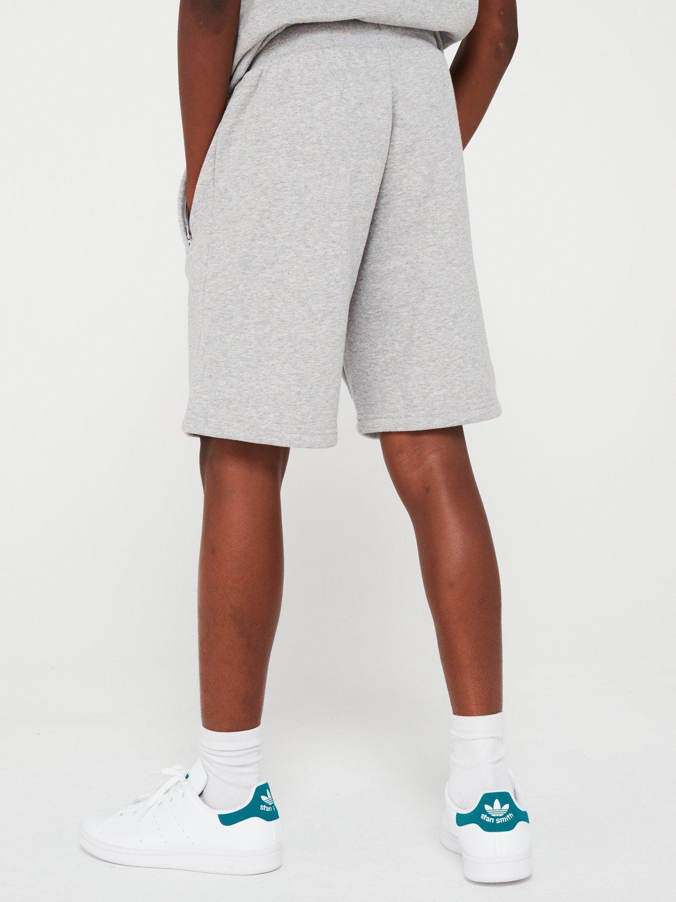 adidas-originals-older-unisex-shorts-greystillFront