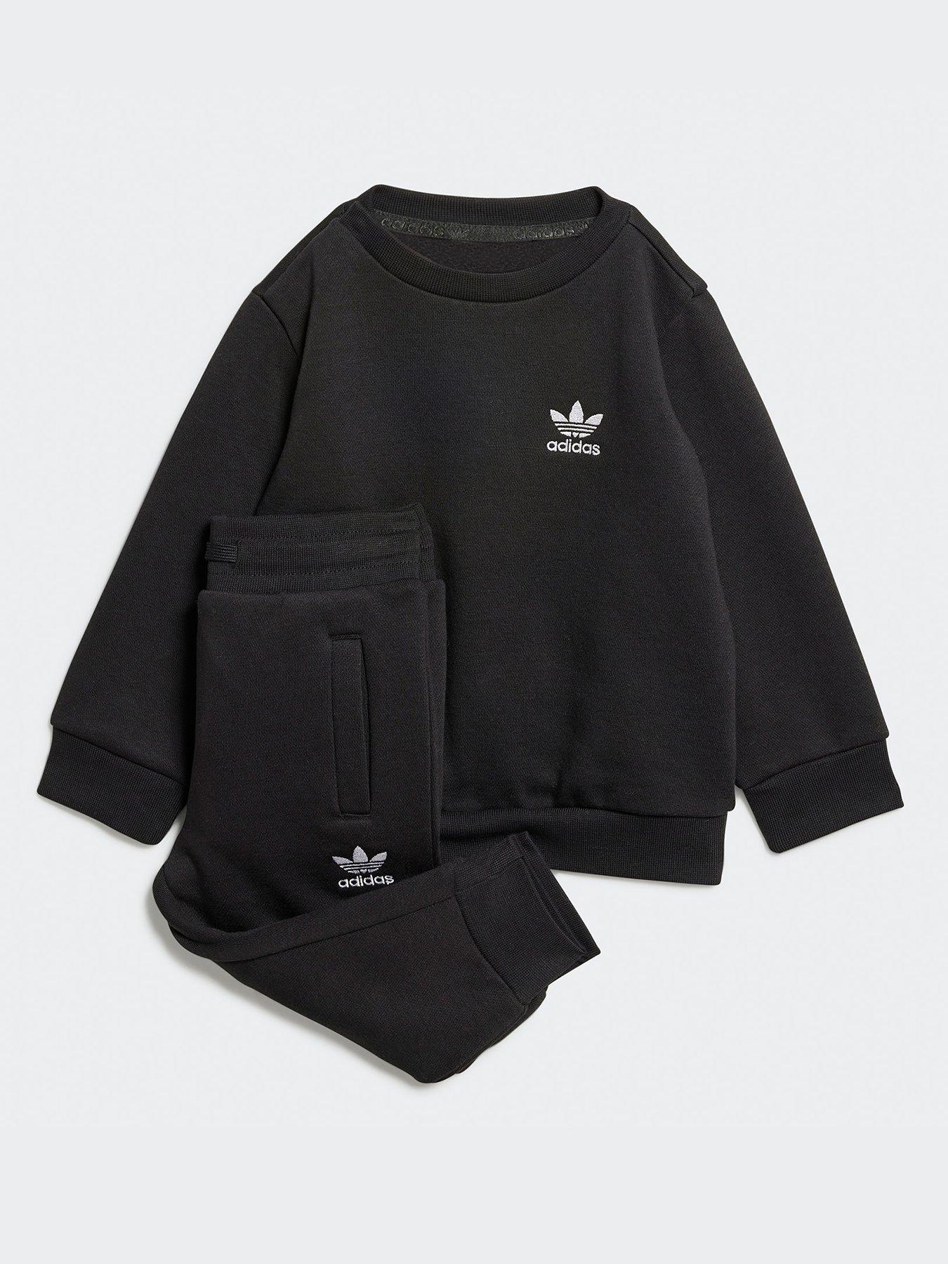 adidas-originals-infant-unisex-trefoil-crew-set-black