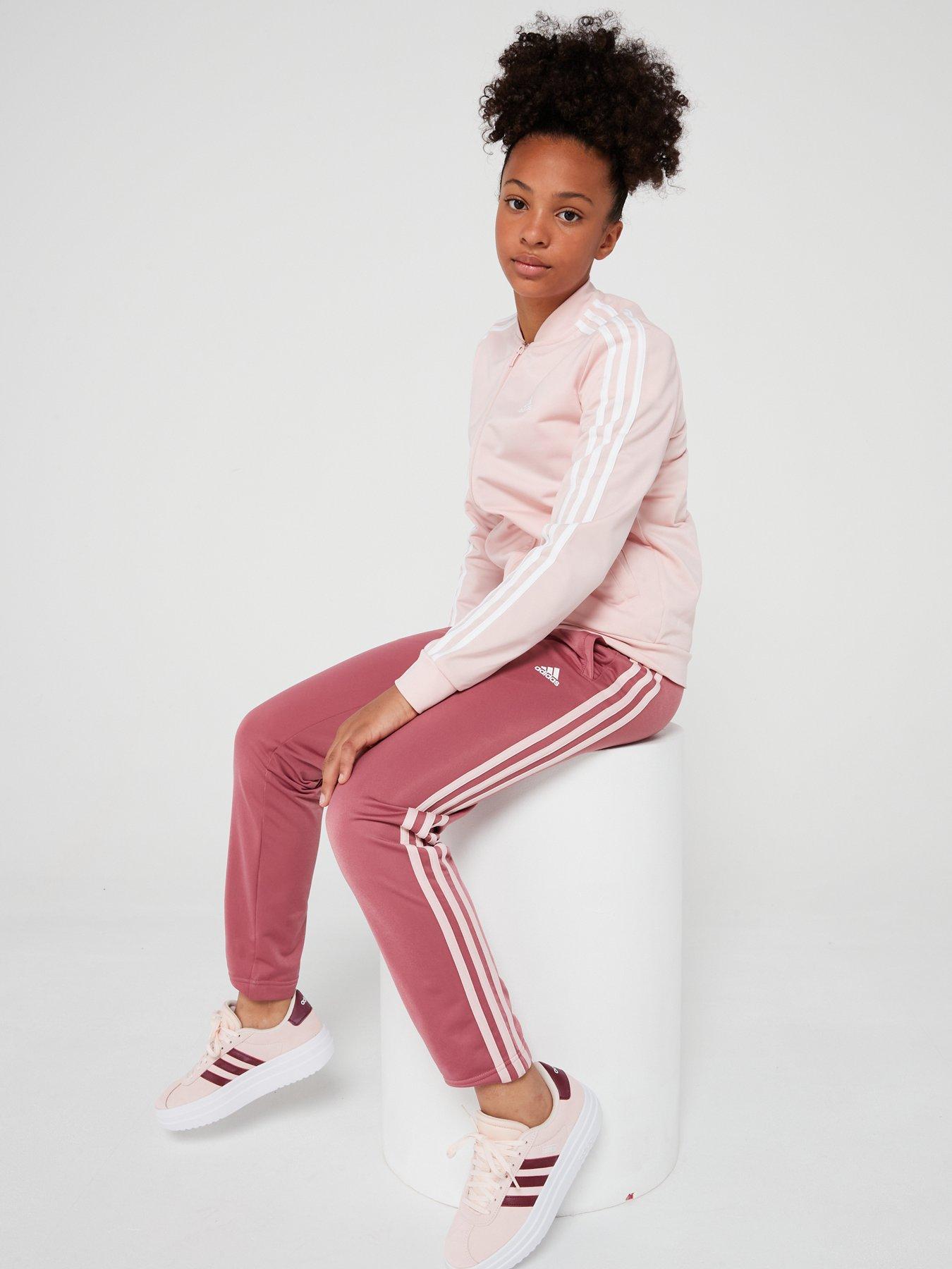 adidas-sportswear-junior-girls-essentials-3-stripe-zip-up-top-pinkback