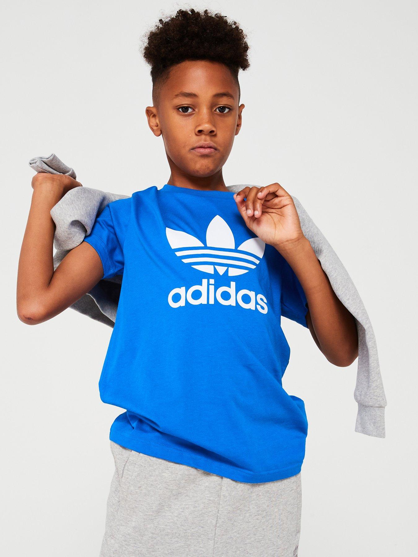 adidas-originals-older-unisex-trefoil-tee-bluefront