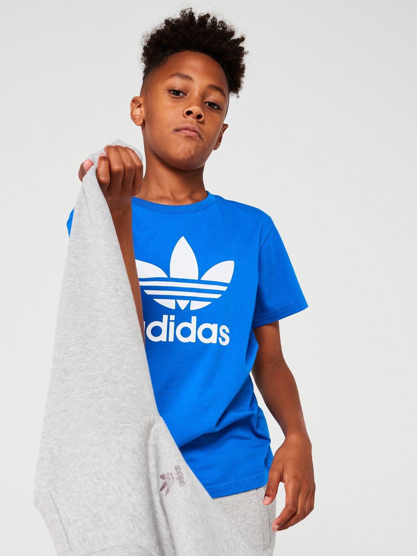 adidas-originals-older-unisex-trefoil-tee-blueoutfit