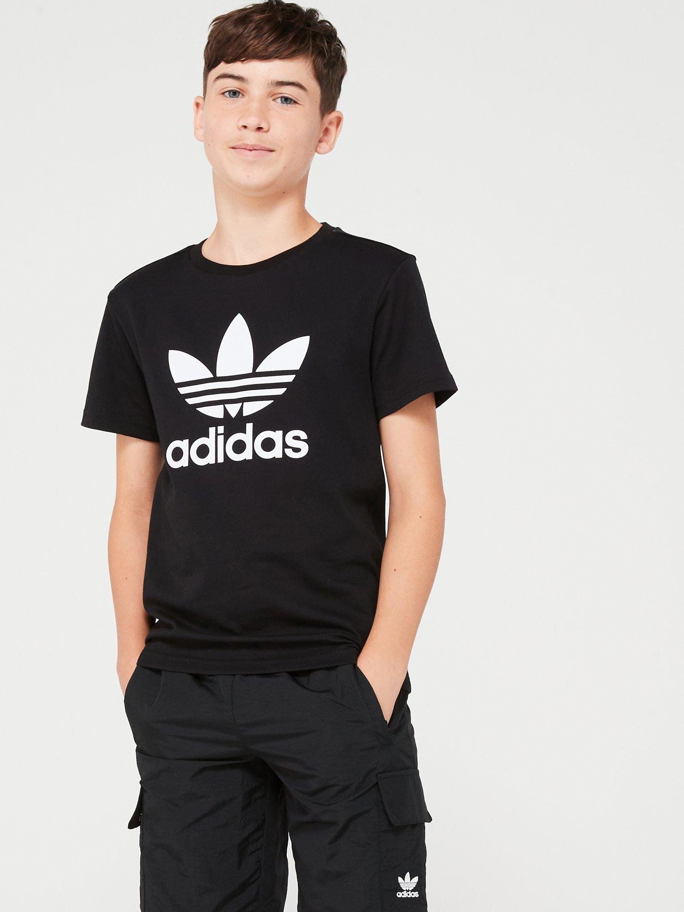 adidas-originals-older-unisex-trefoil-tee-blackfront