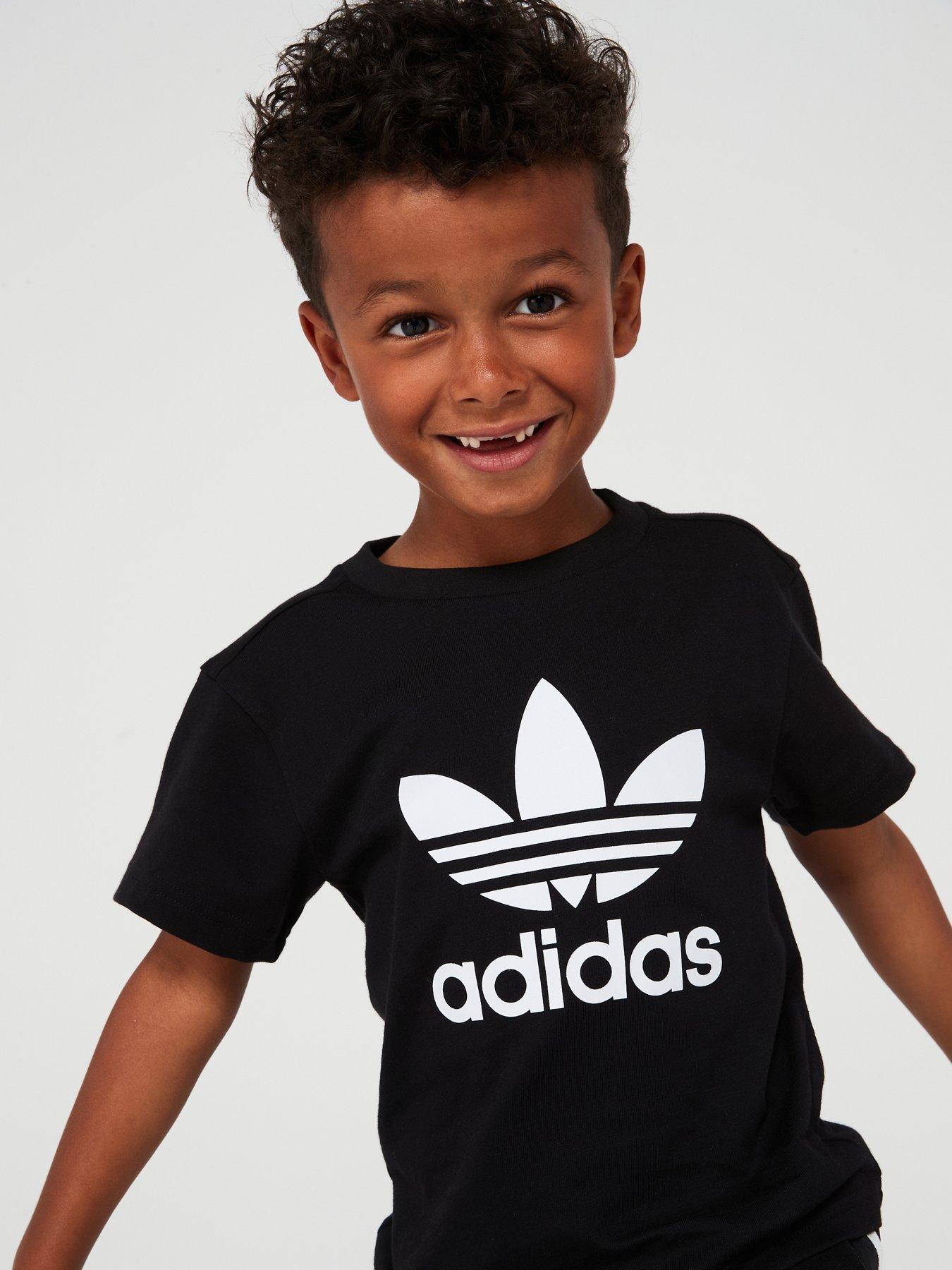 adidas-originals-unisex-kids-trefoil-t-shirt-black