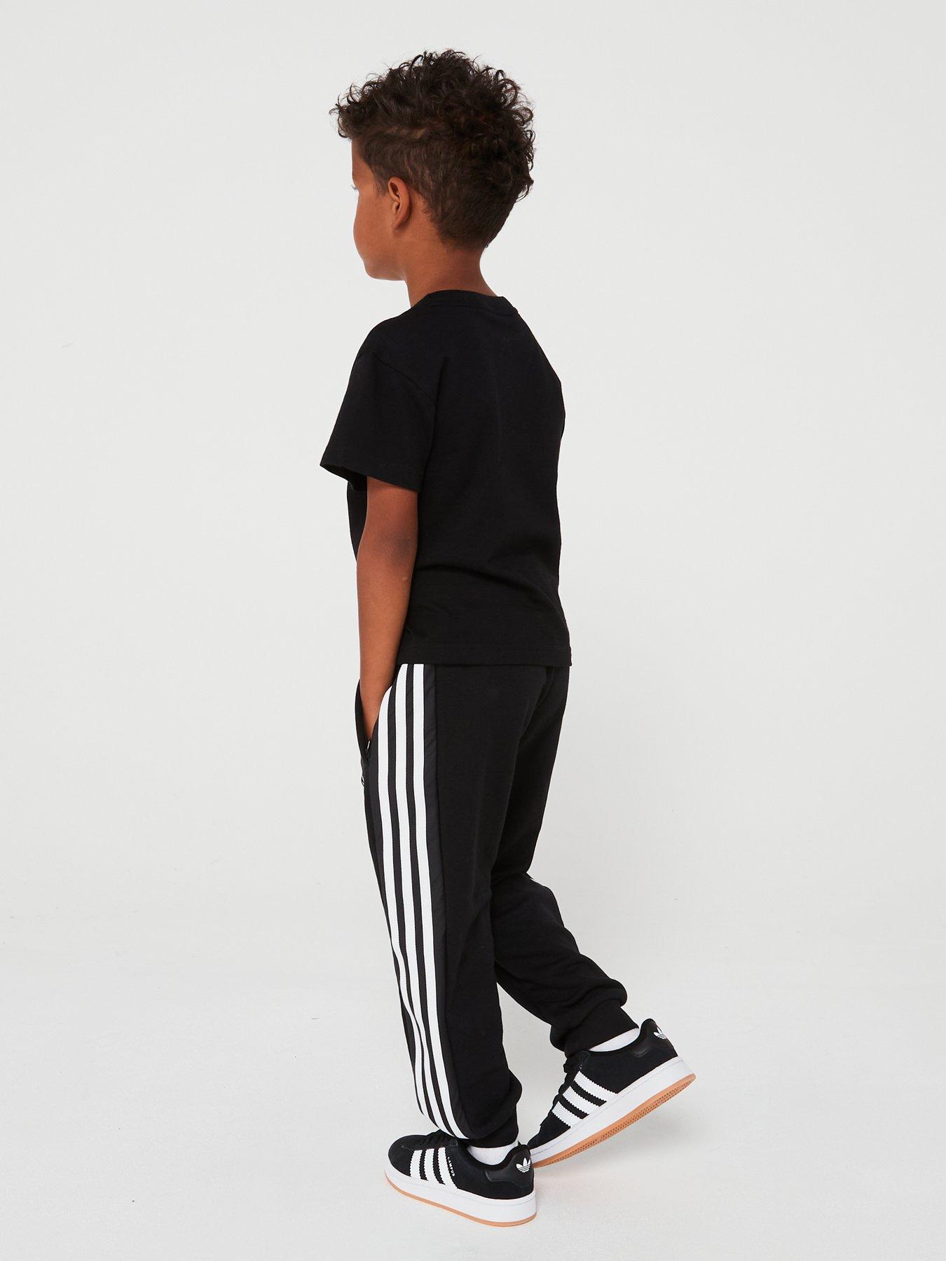 adidas-originals-unisex-kids-trefoil-tee-blackstillFront