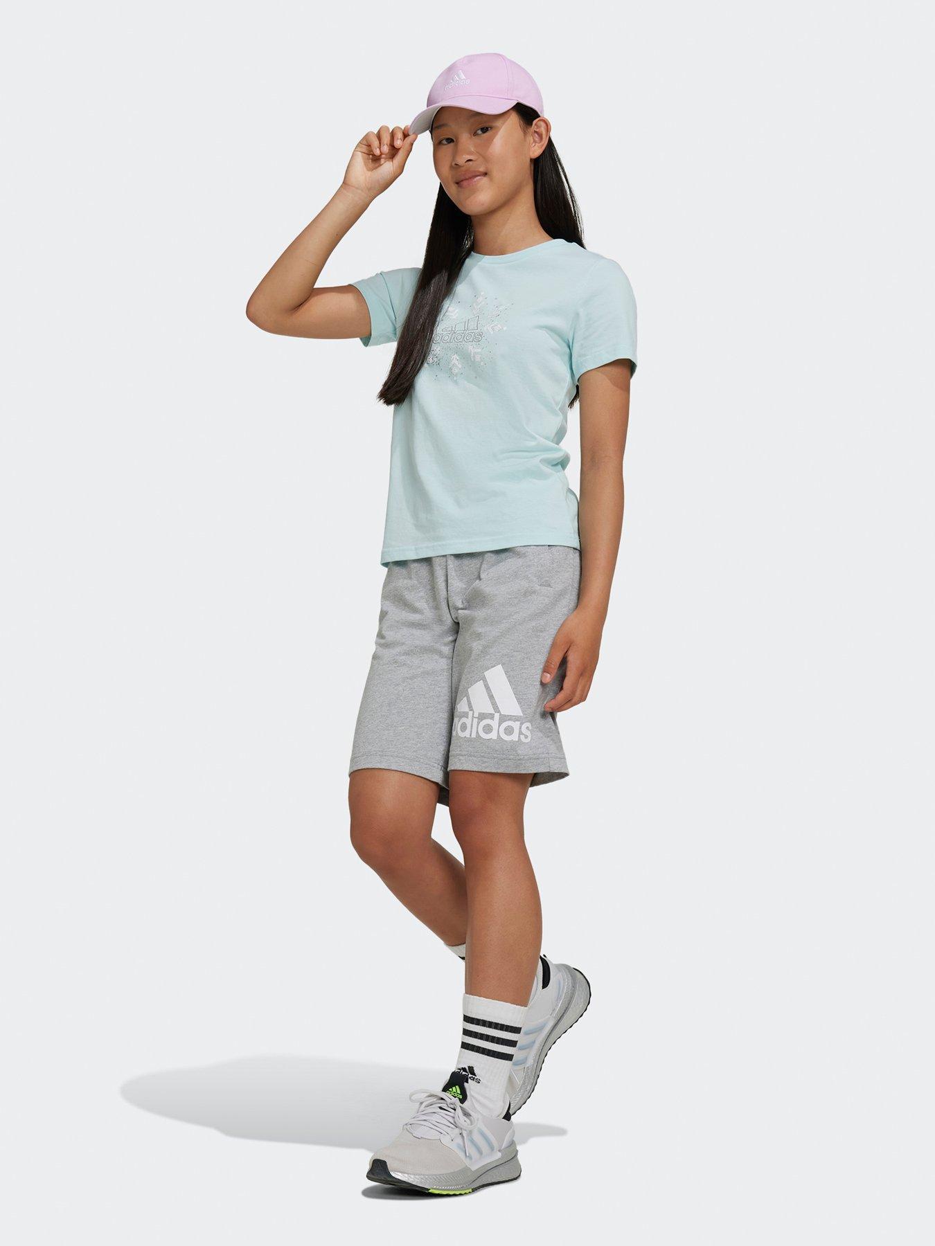 adidas-sportswear-older-girls-xpress-glam-tee-turquoisestillFront