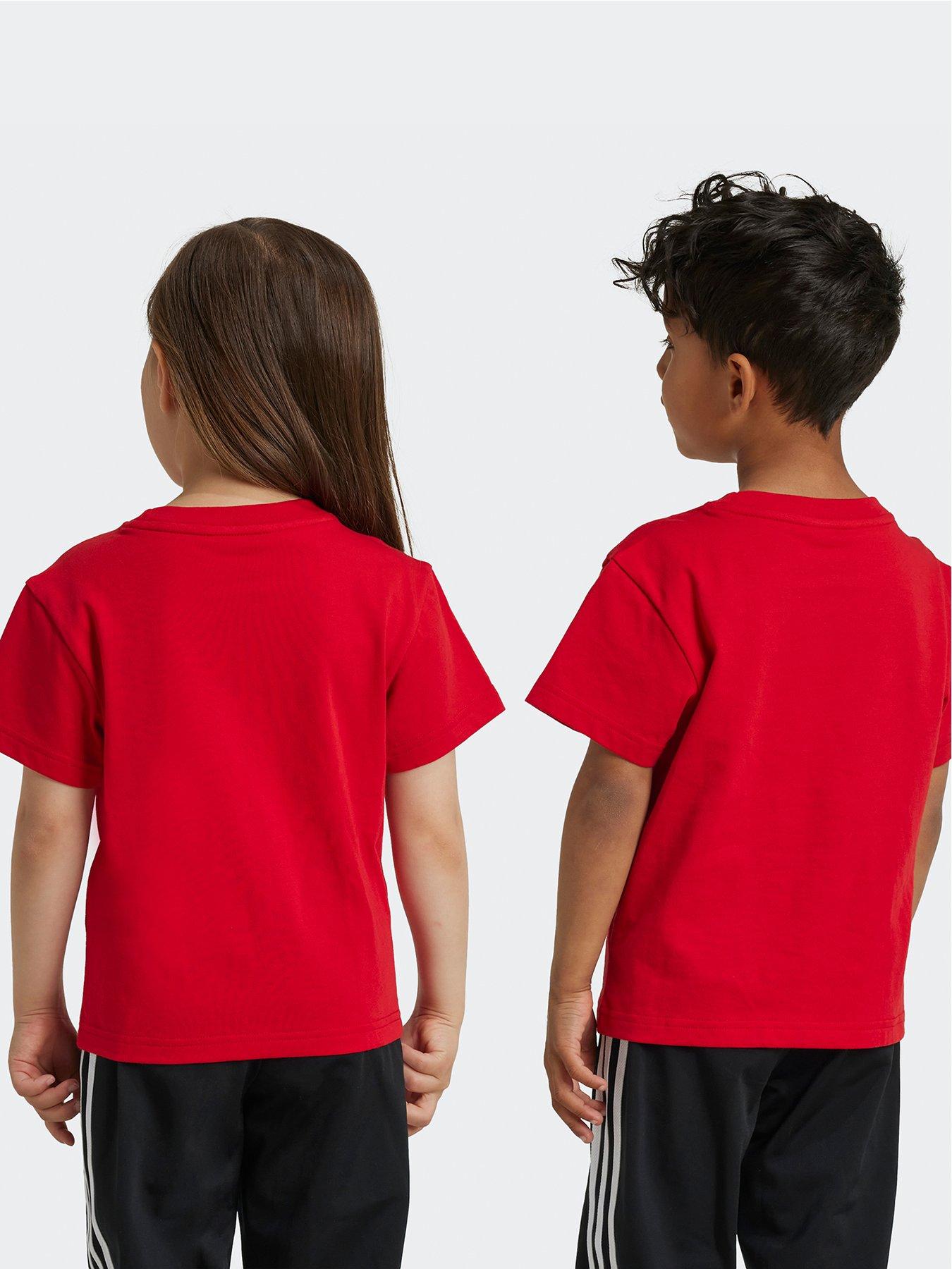 adidas-originals-unisex-kids-trefoil-tee-dark-redback