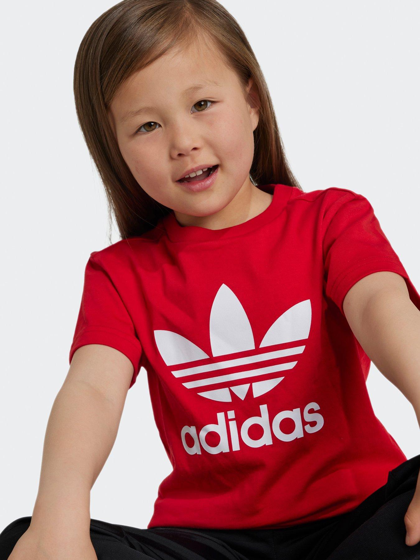 adidas-originals-unisex-kids-trefoil-tee-dark-reddetail