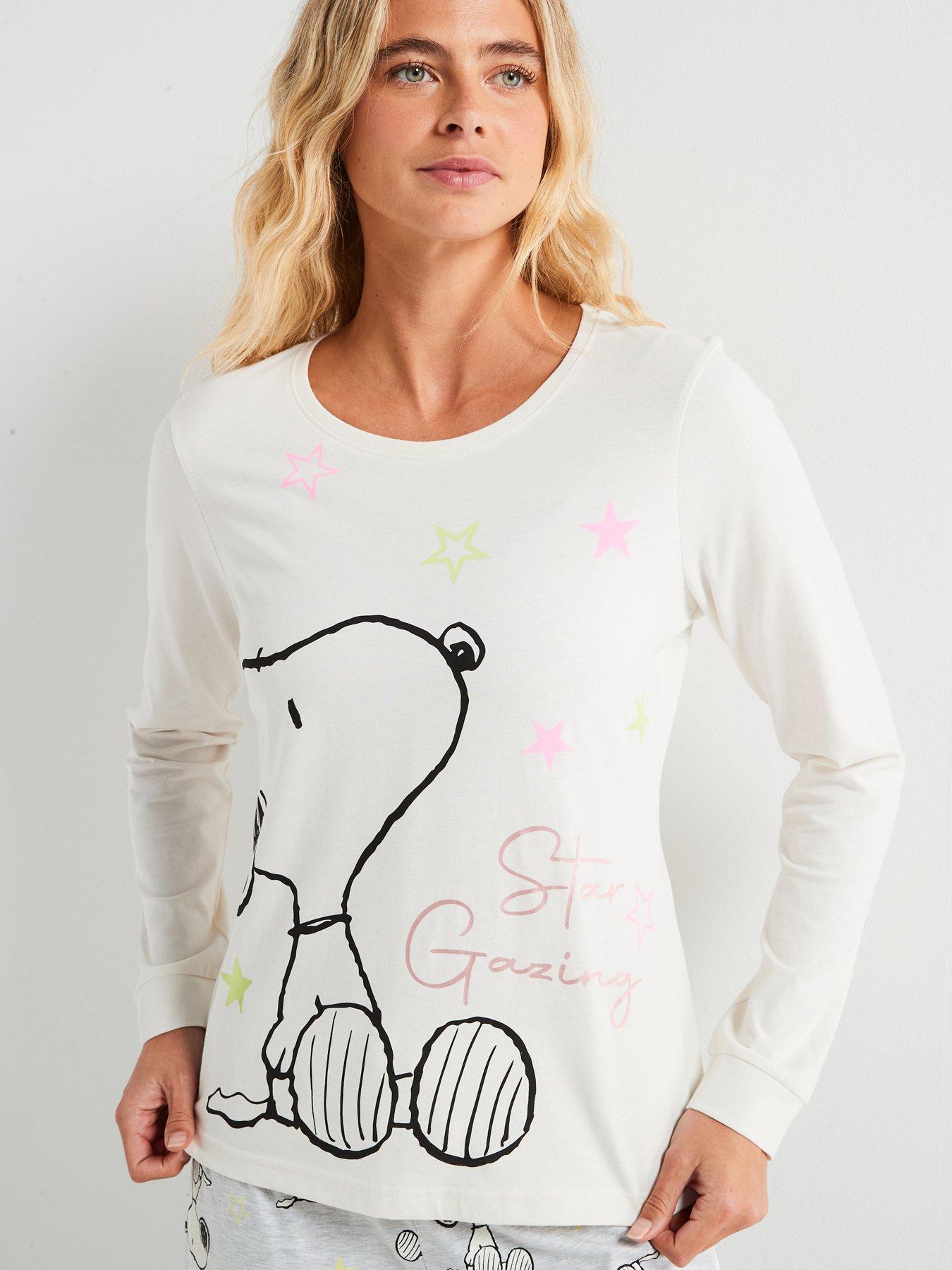 Image 6 of 6 of Snoopy Long Sleeve Pyjamas - White