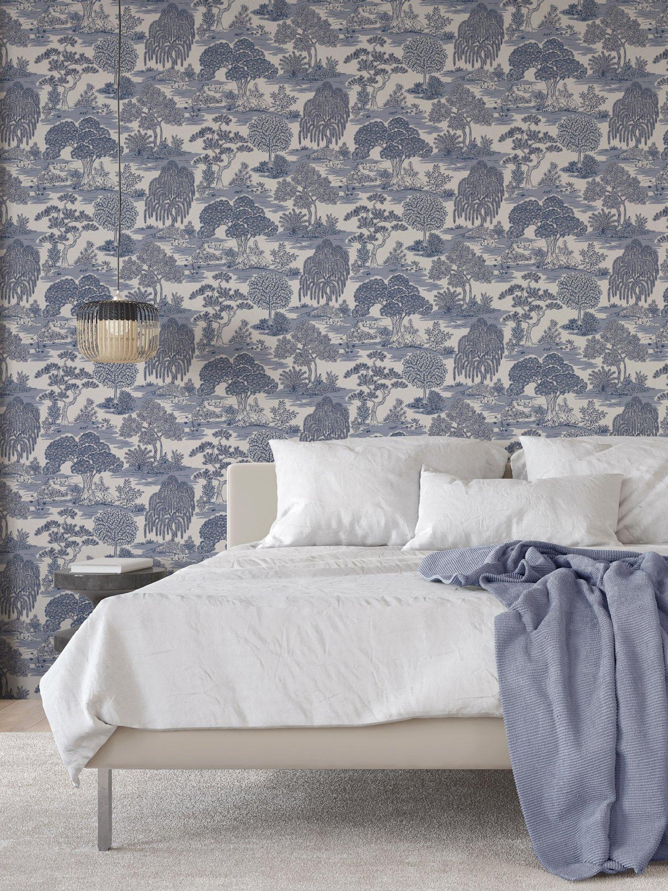 Fine Decor Zen Blue Wallpaper