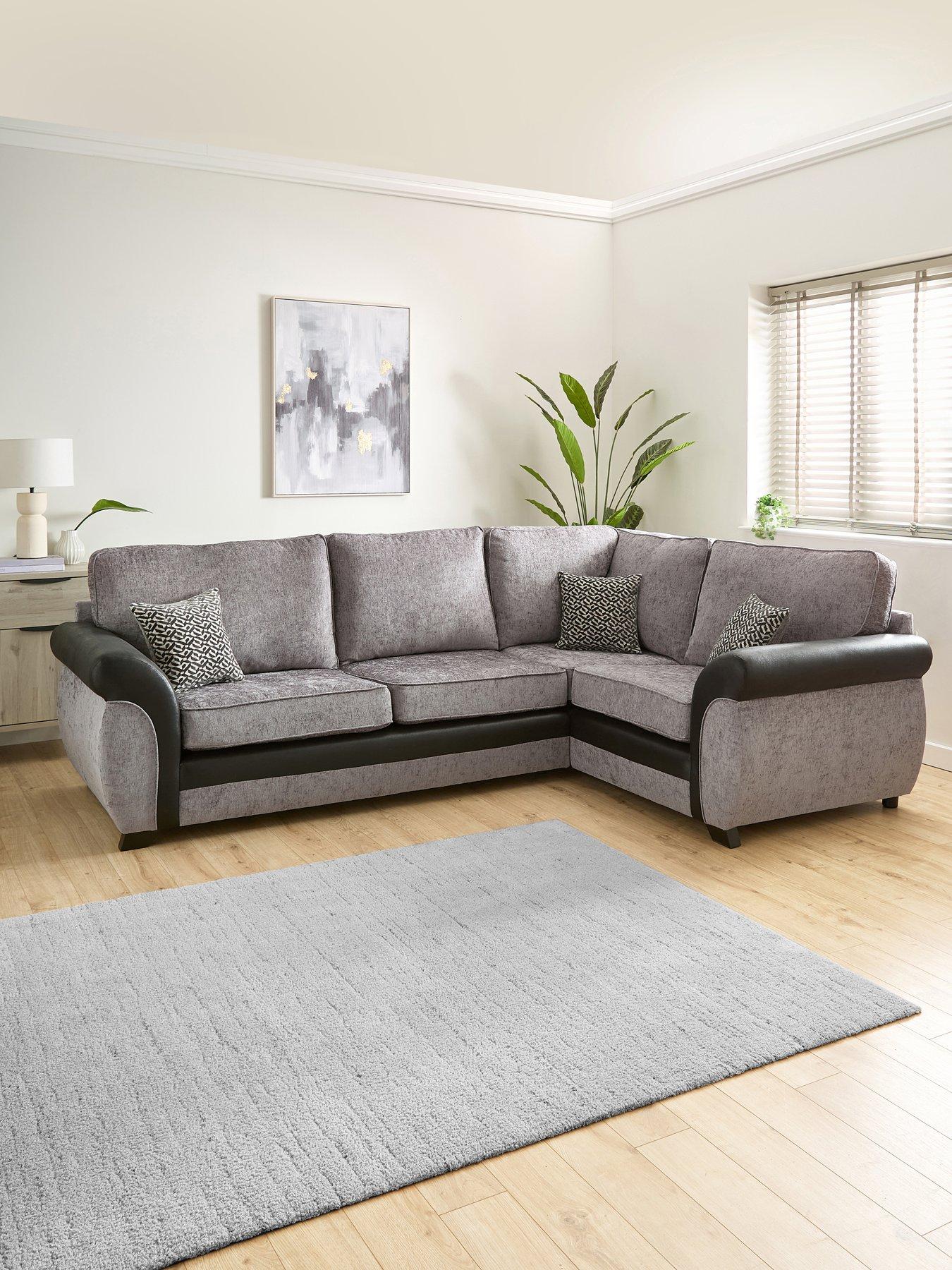 Very Home Marino Right Hand Standard Back Corner Sofa - Made in the UK