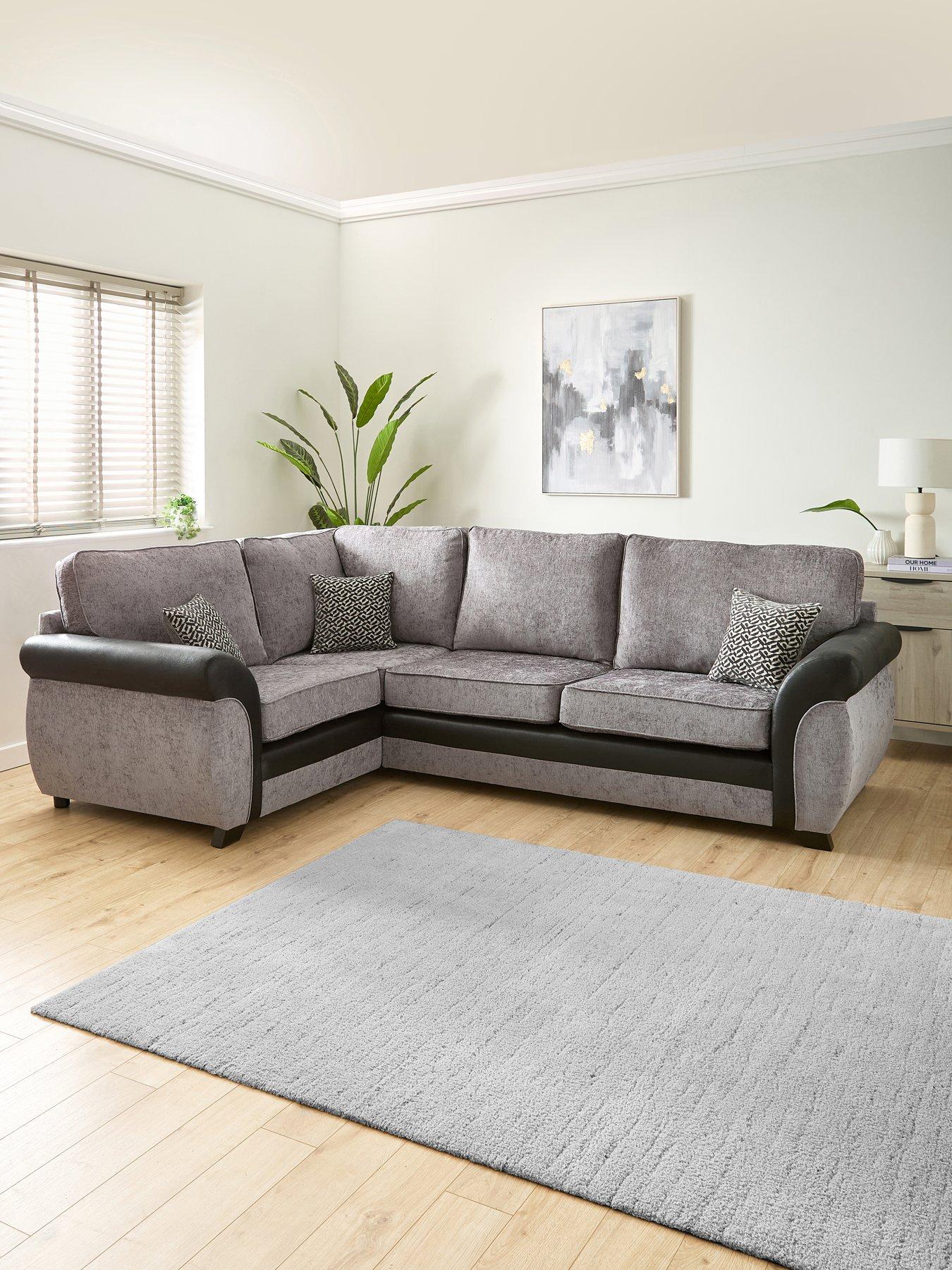 Image 1 of 6 of Very Home Marino Left Hand&nbsp;Standard Back Corner Sofa&nbsp;- Made in the UK