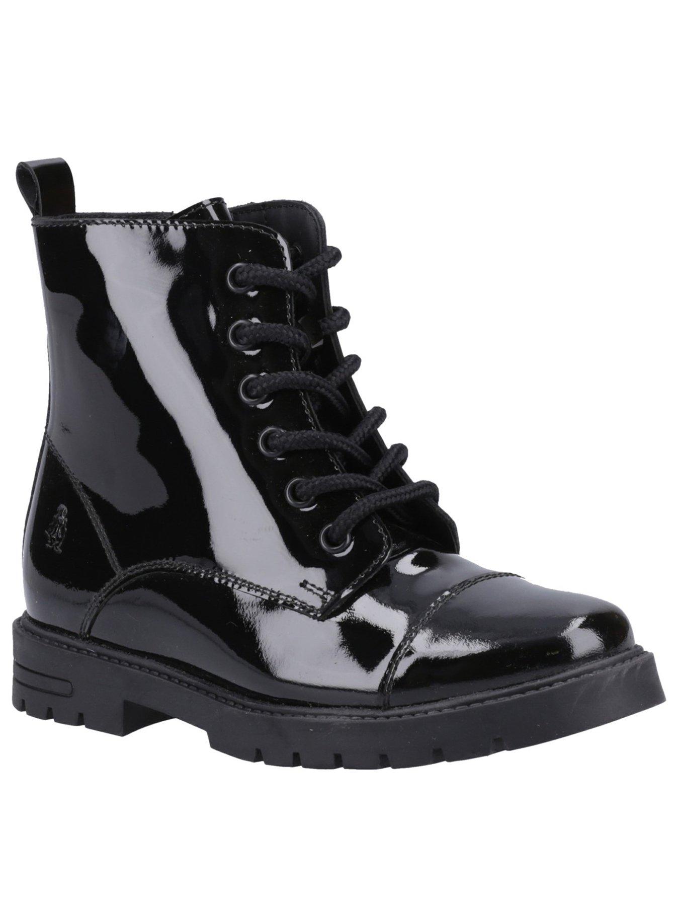 Image 2 of 4 of Hush Puppies Hush Puppies Lauren Snr Patent Lace Up Ankle Boot