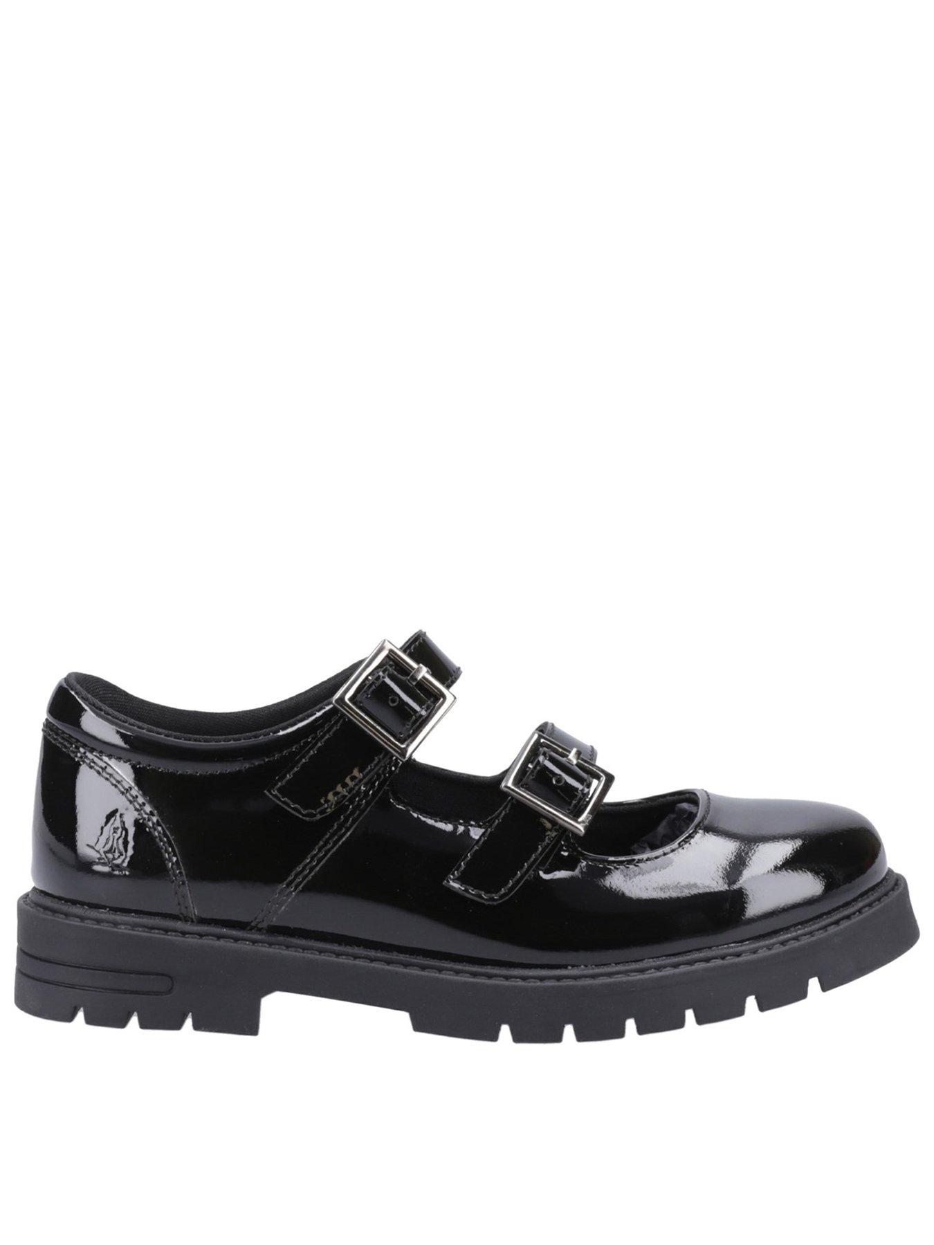 Hush Puppies Ella Patent Snr School Shoe - Black