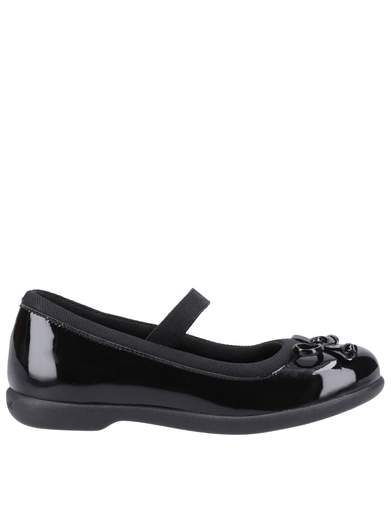Image 1 of 4 of Hush Puppies Betty Patent Jnr School Shoe - Black
