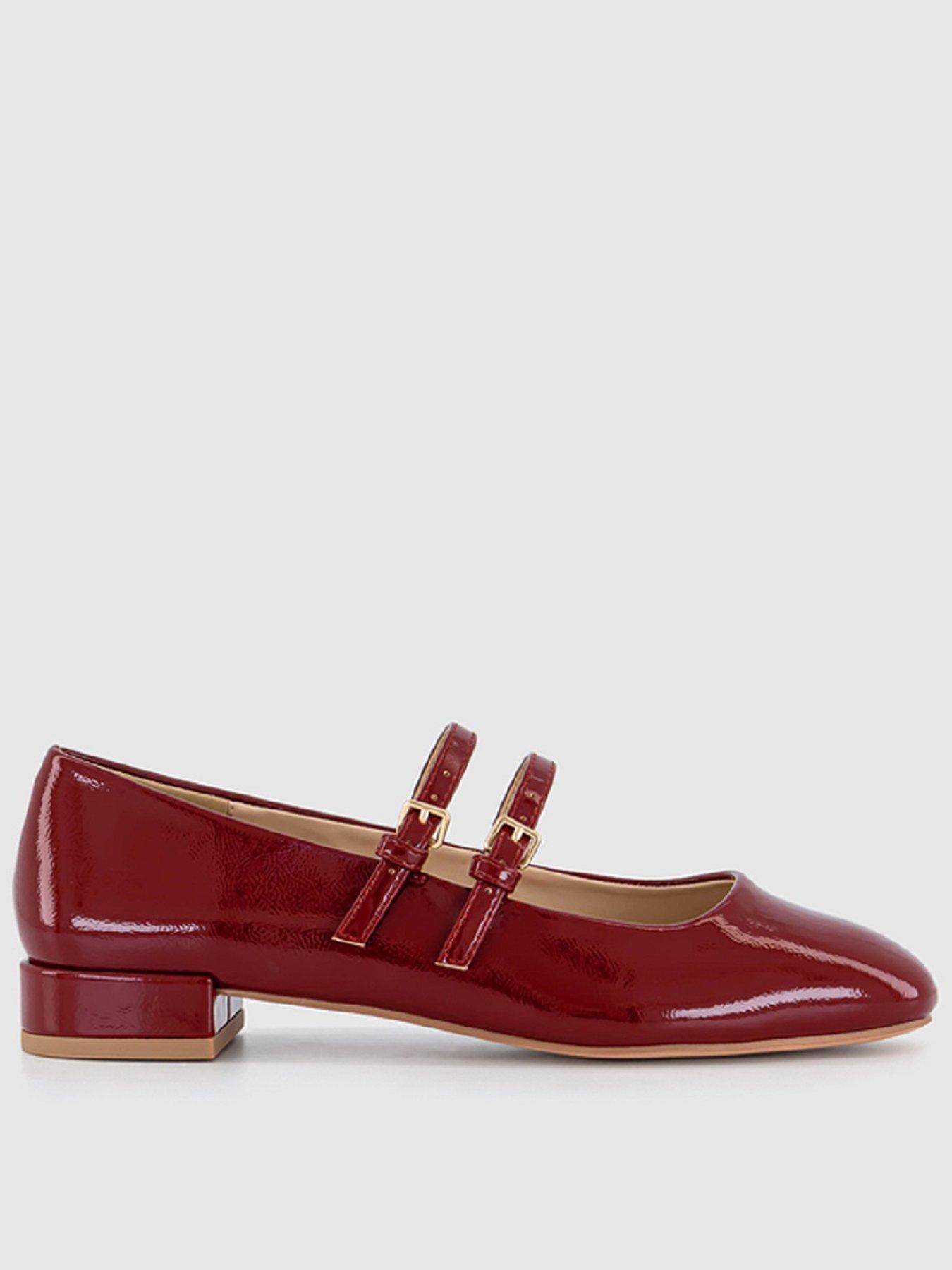 office-frances-two-strap-mary-jane-flat-shoe-red