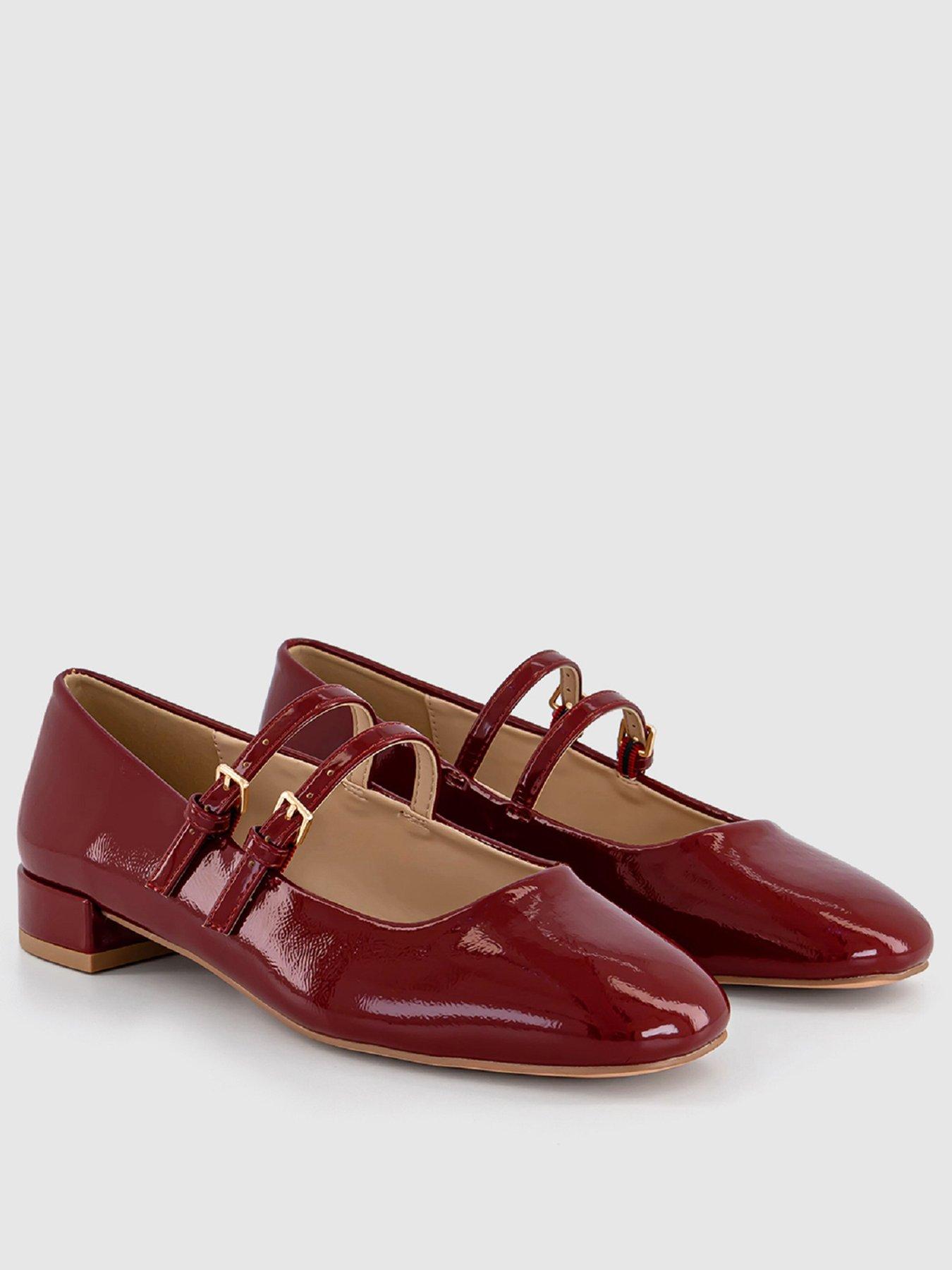 office-frances-two-strap-mary-jane-flat-shoe-redstillFront