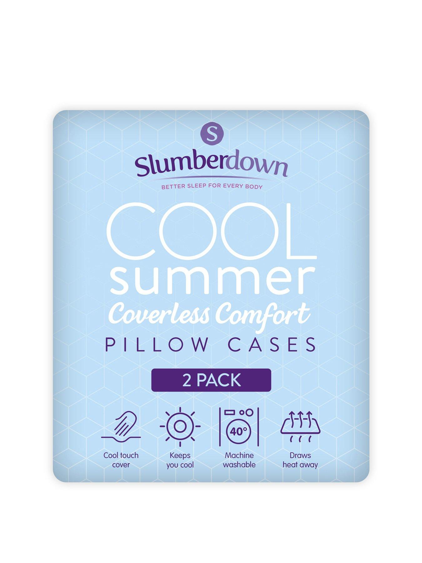 Image 1 of 7 of Slumberdown Cool Summer Coverless Comfort Pillowcase Pair - Blue