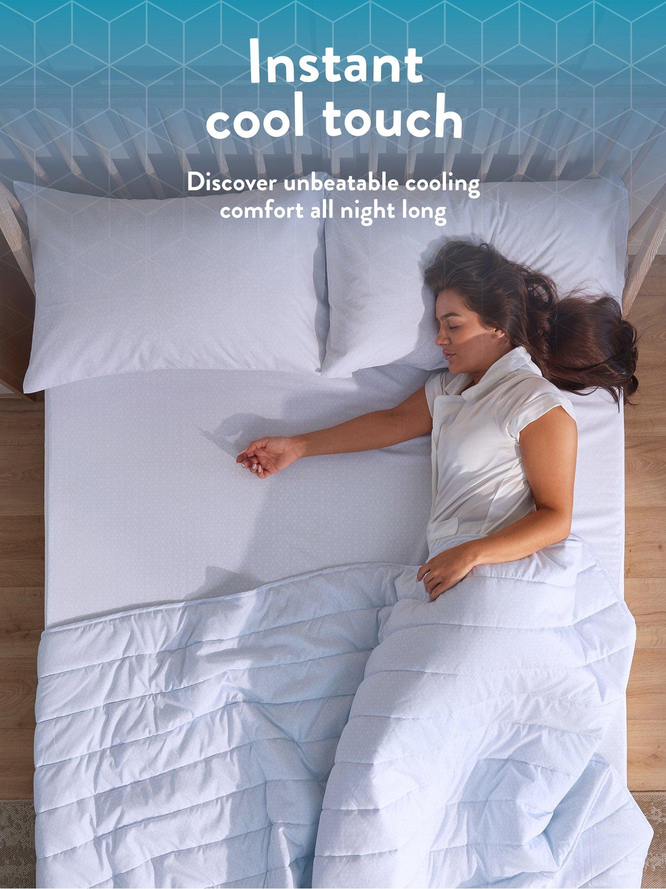 slumberdown-slumberdown-cool-summer-fitted-bedsheet-double--bluestillFront