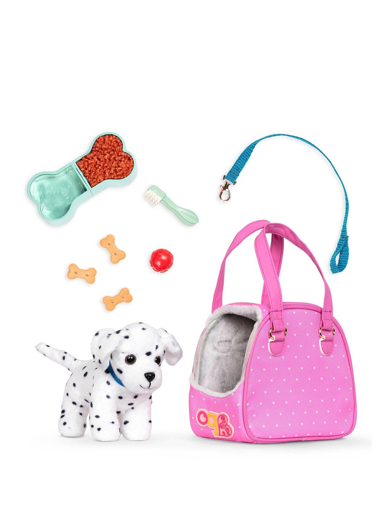 our-generation-dalmatian-hop-in-dog-carrier-46cm-doll-pet-set