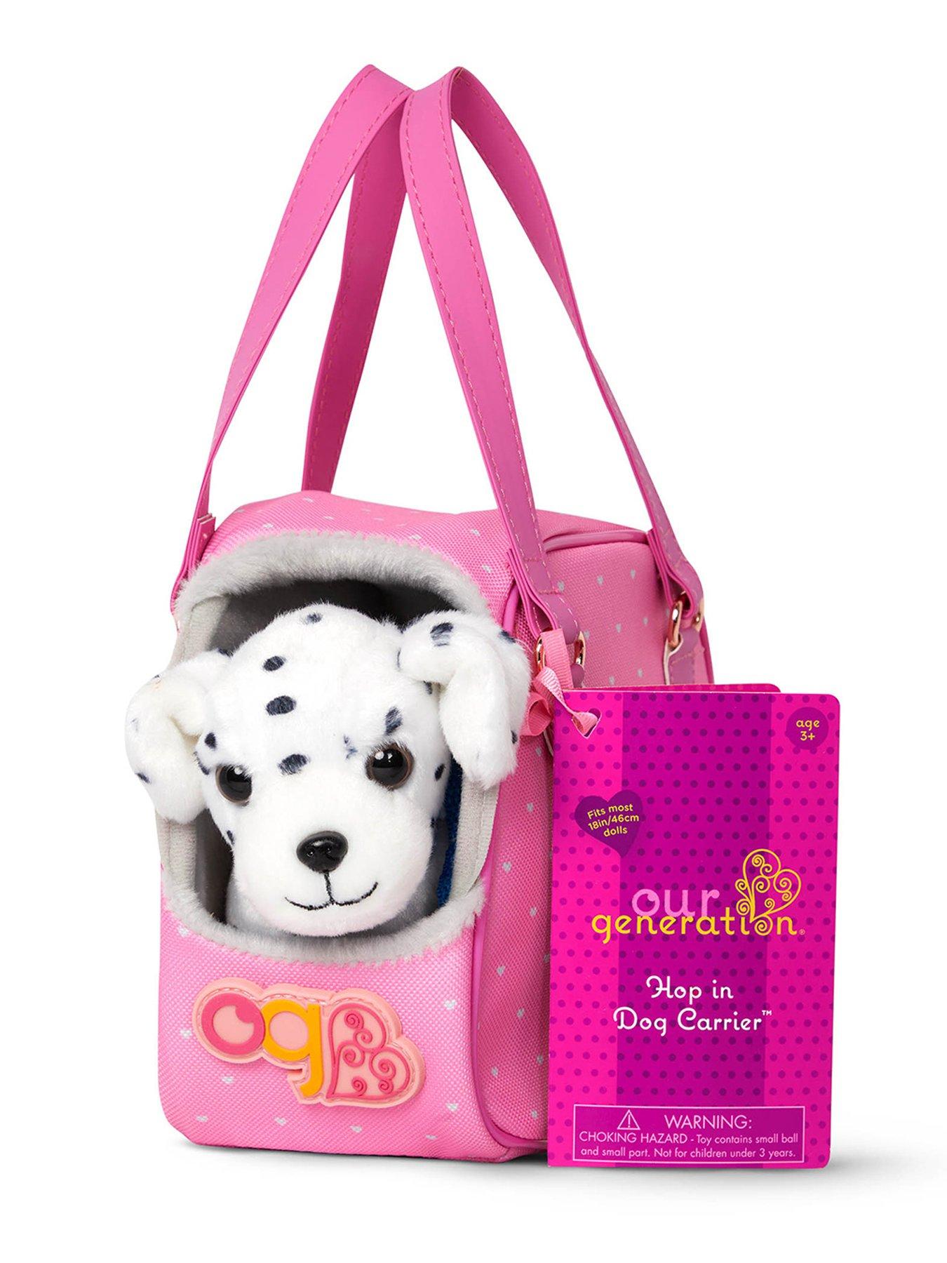 our-generation-dalmatian-hop-in-dog-carrier-46cm-doll-pet-setdetail