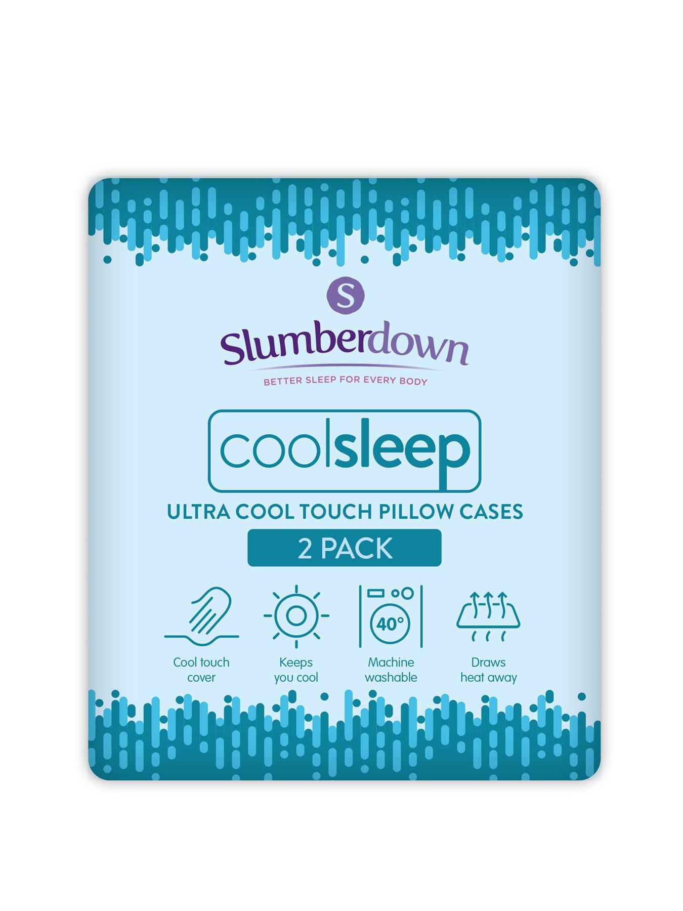 Image 1 of 7 of Slumberdown CoolSleep Ultra Cool Touch Summer Pillowcases &nbsp;Pack of 2 - Blue