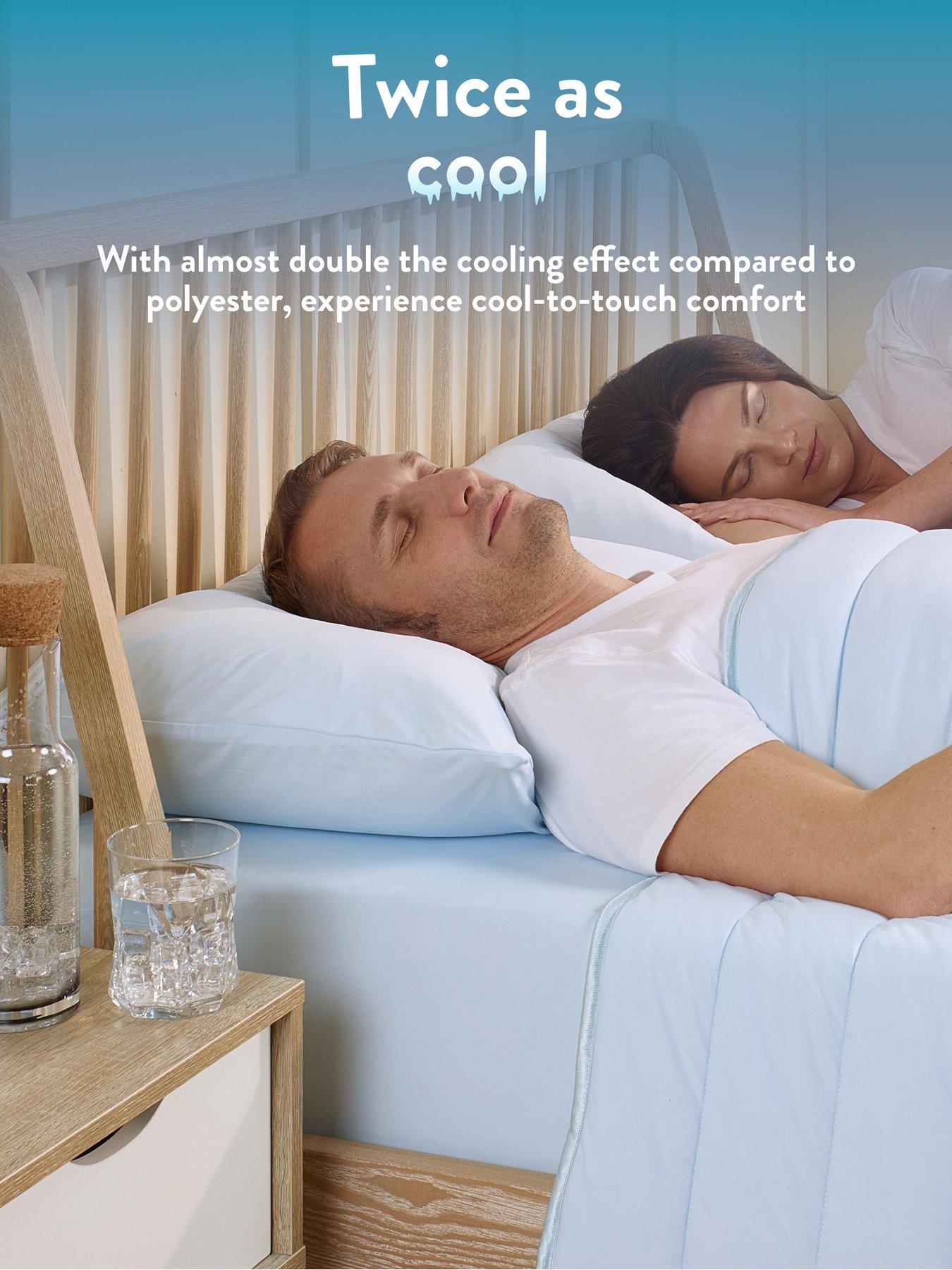 Image 2 of 7 of Slumberdown CoolSleep Ultra Cool Touch Summer Pillowcases &nbsp;Pack of 2 - Blue