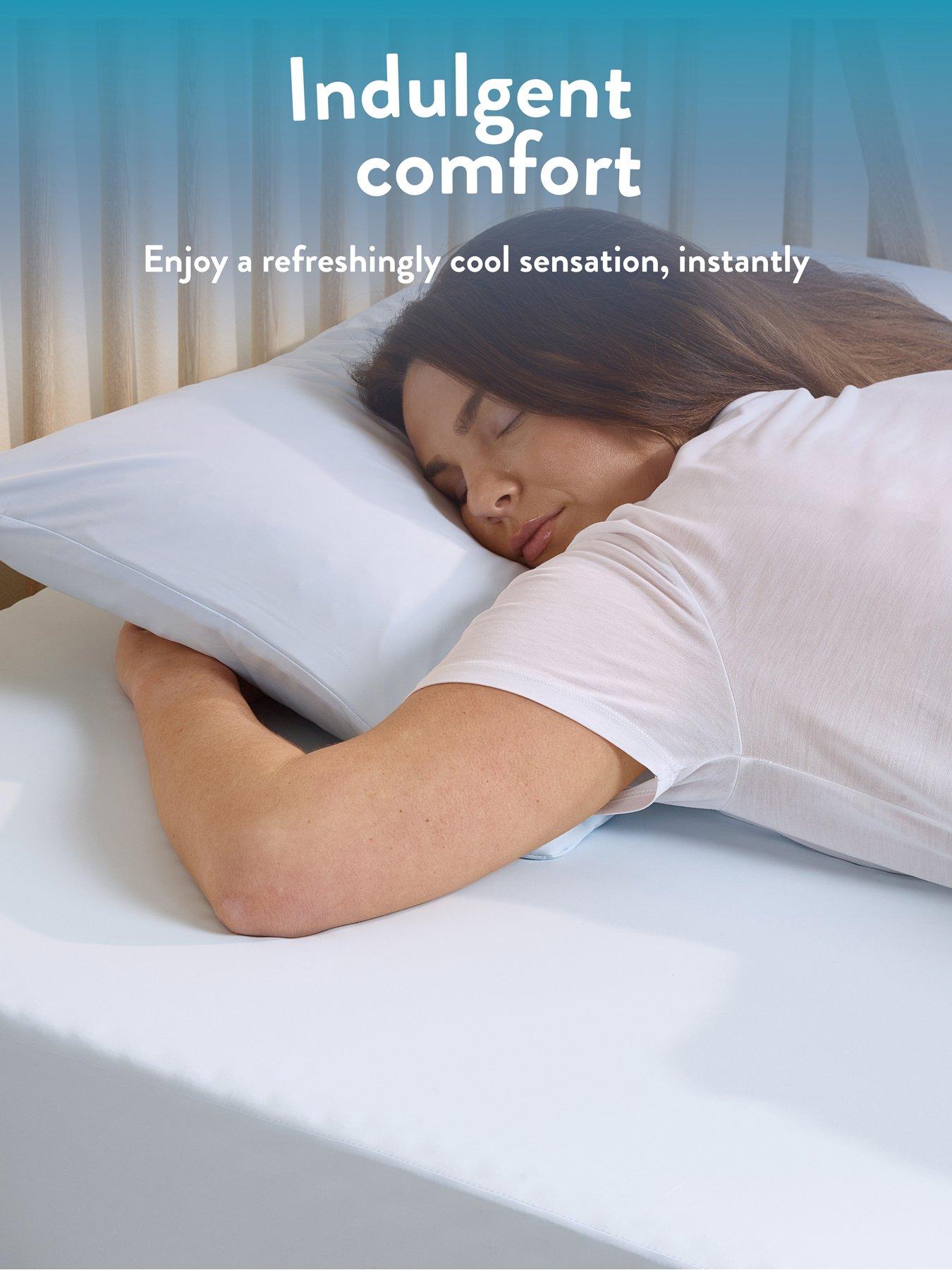 Image 3 of 7 of Slumberdown CoolSleep Ultra Cool Touch Summer Pillowcases &nbsp;Pack of 2 - Blue