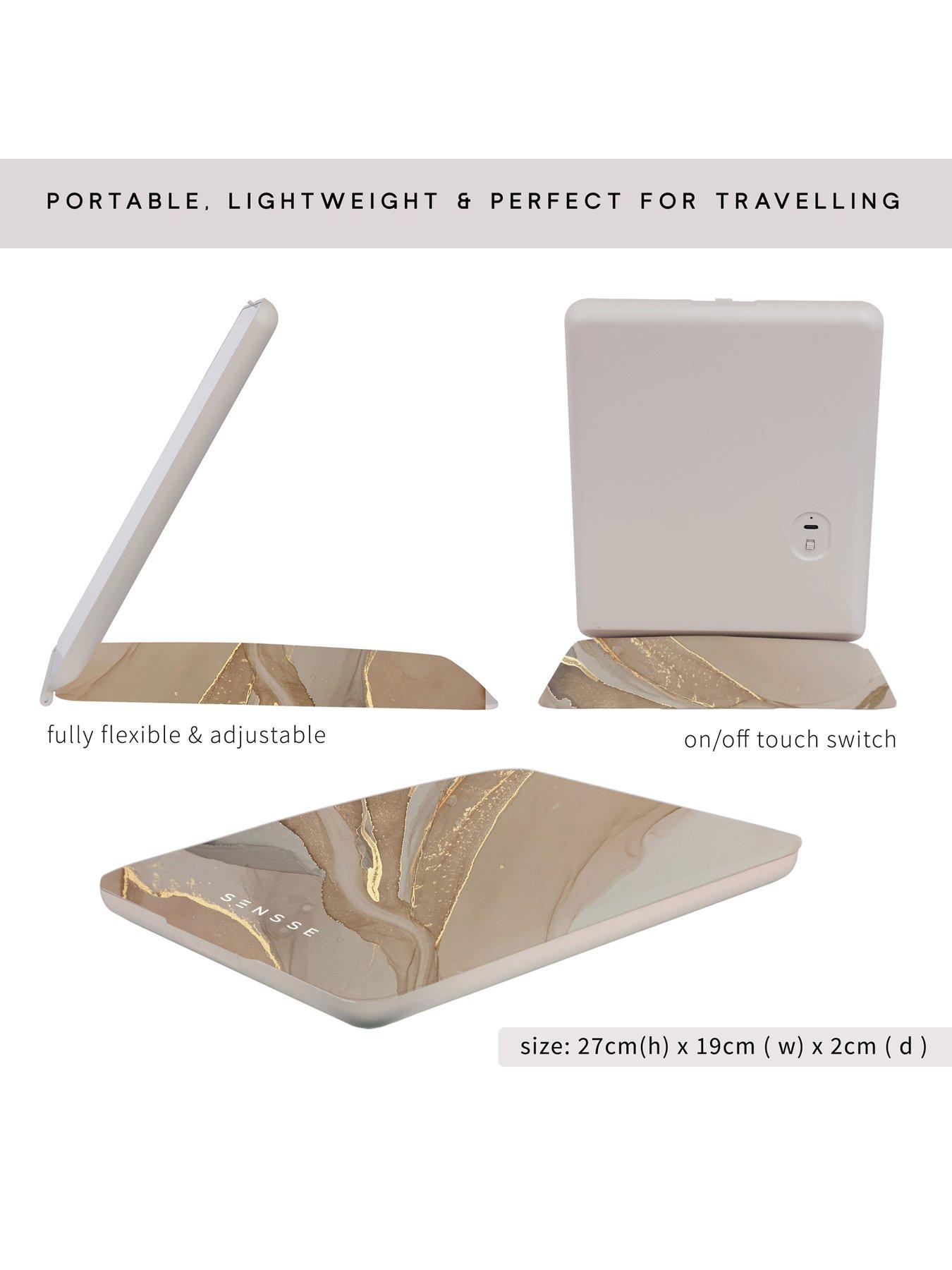 Image 4 of 6 of Sensse Glow Up LED Folding Mirror (Modern Marble)