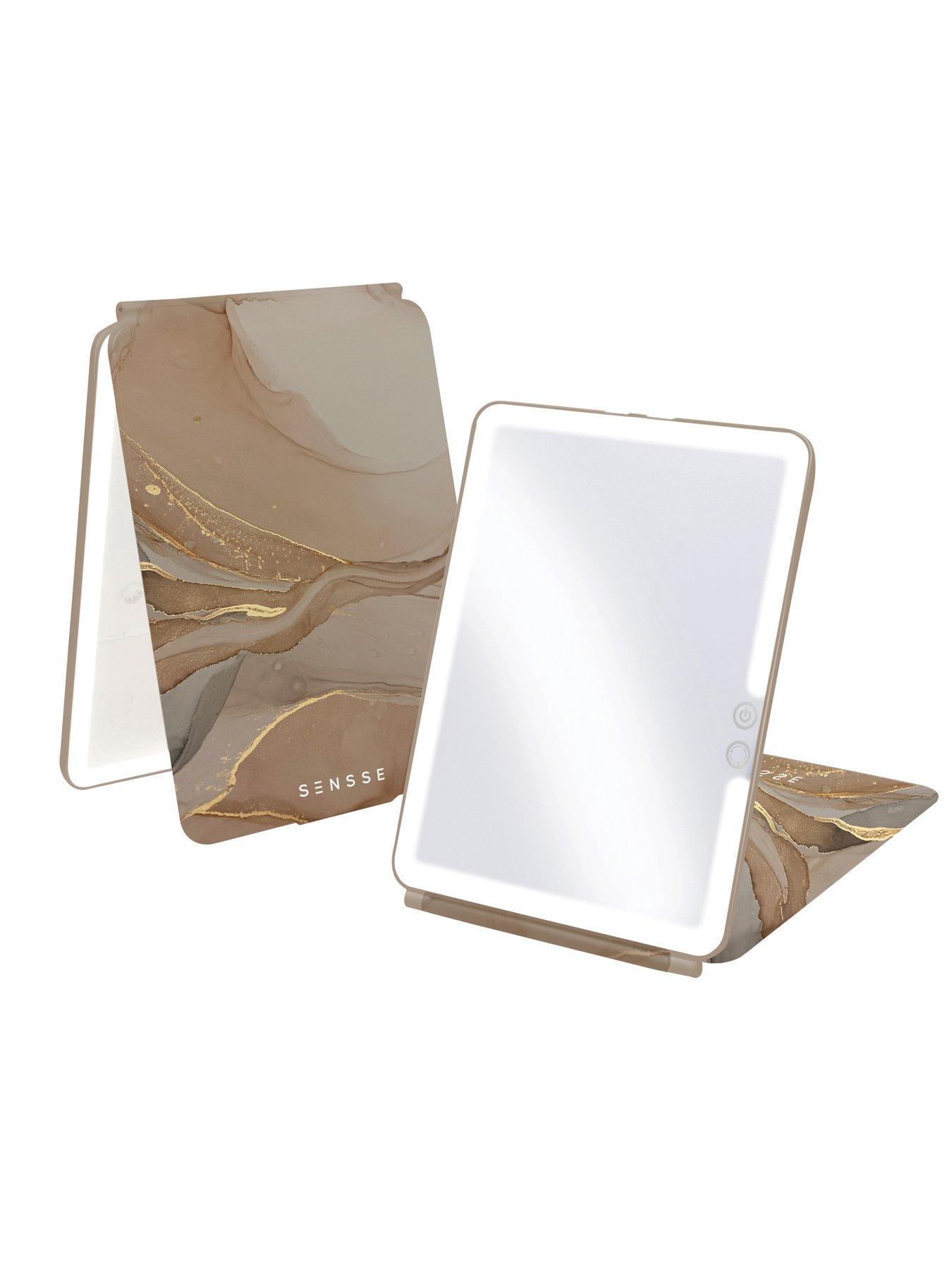 Image 5 of 6 of Sensse Glow Up LED Folding Mirror (Modern Marble)
