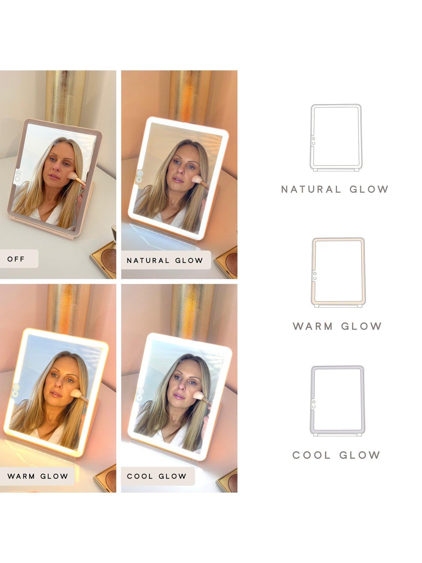 Image 3 of 6 of Sensse Glow Up LED Folding Mirror - Warm Grey
