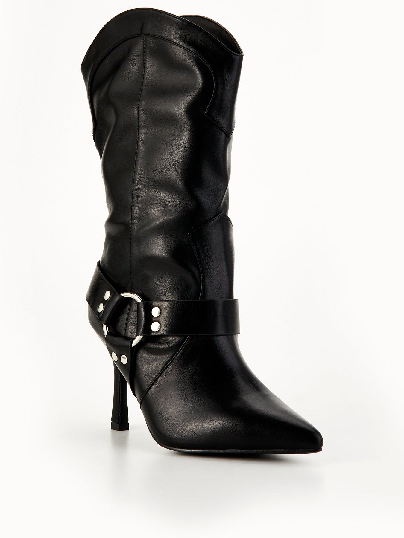 raid-wide-fit-accra-buckle-heel-boot-blackstillFront