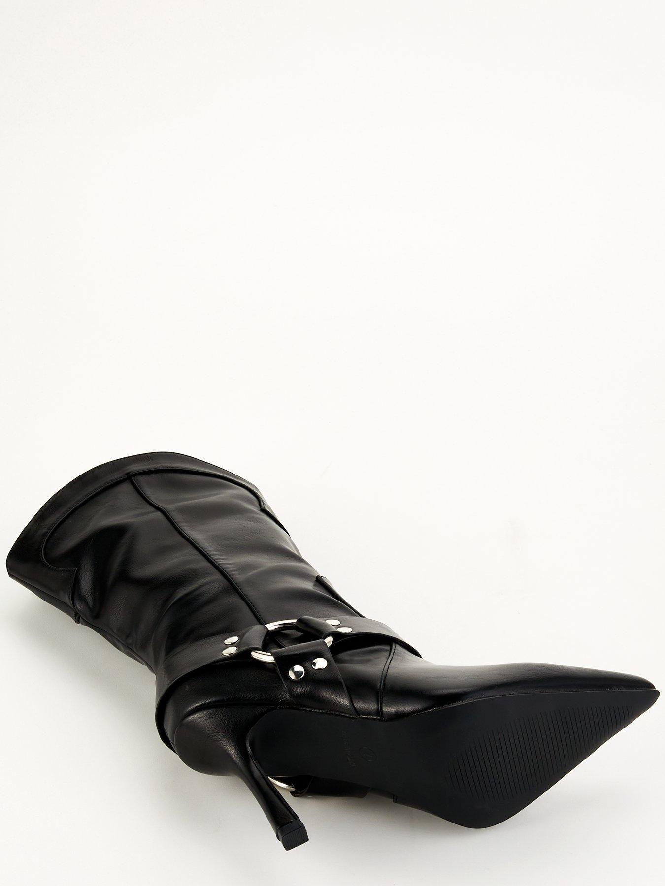 raid-wide-fit-accra-buckle-heel-boot-blackdetail