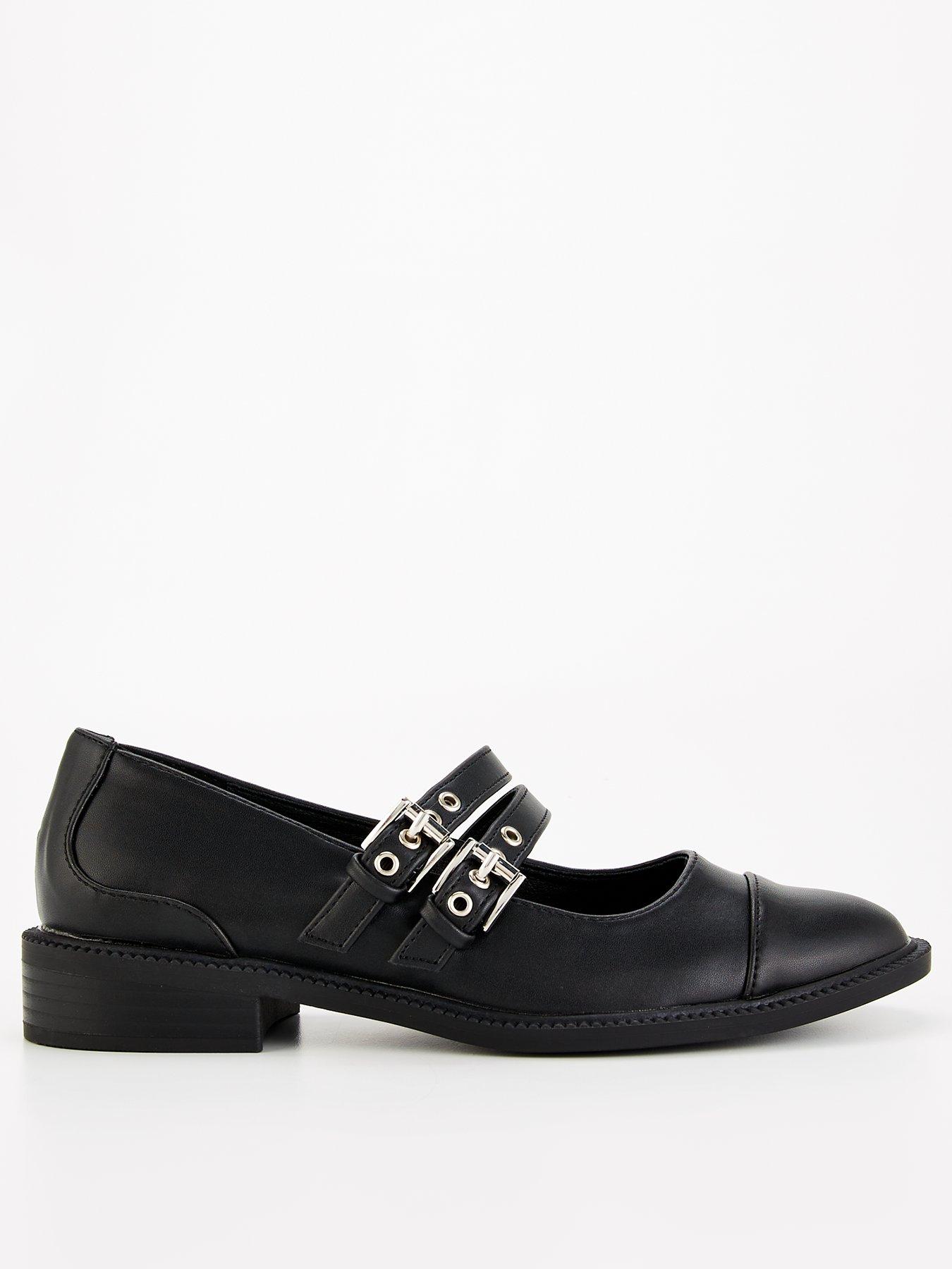 raid-bryanna-buckle-flat-shoe-black